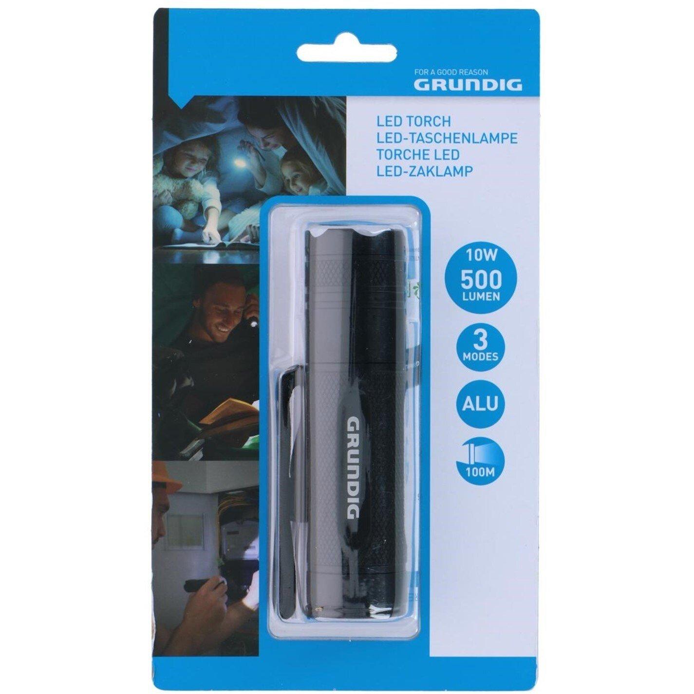 Black/Yellow - GRUNDIG - LED Torch 10W 500 lumen - 1