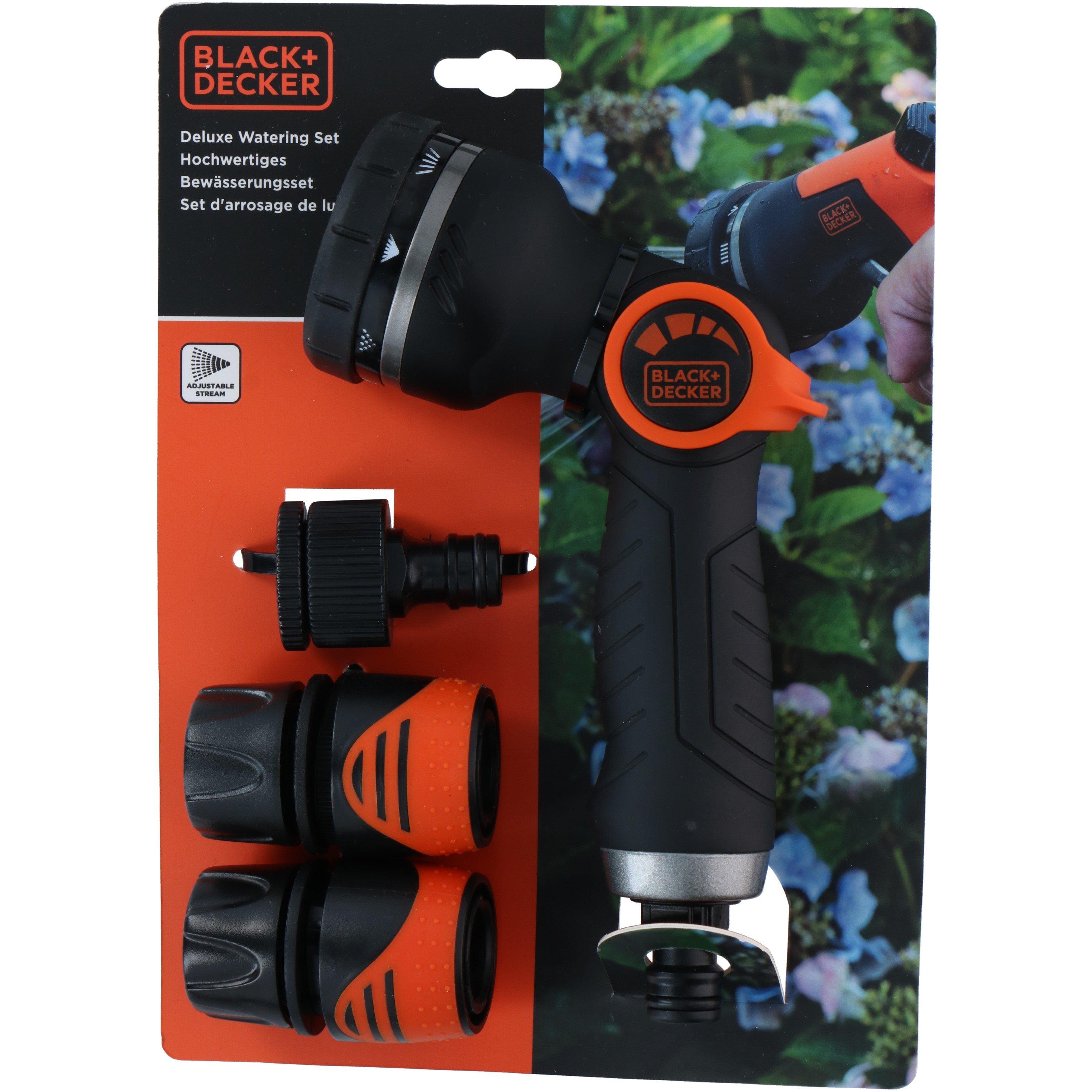Zwart/Oranje - Black and Decker - 4pc Watering Set - 2