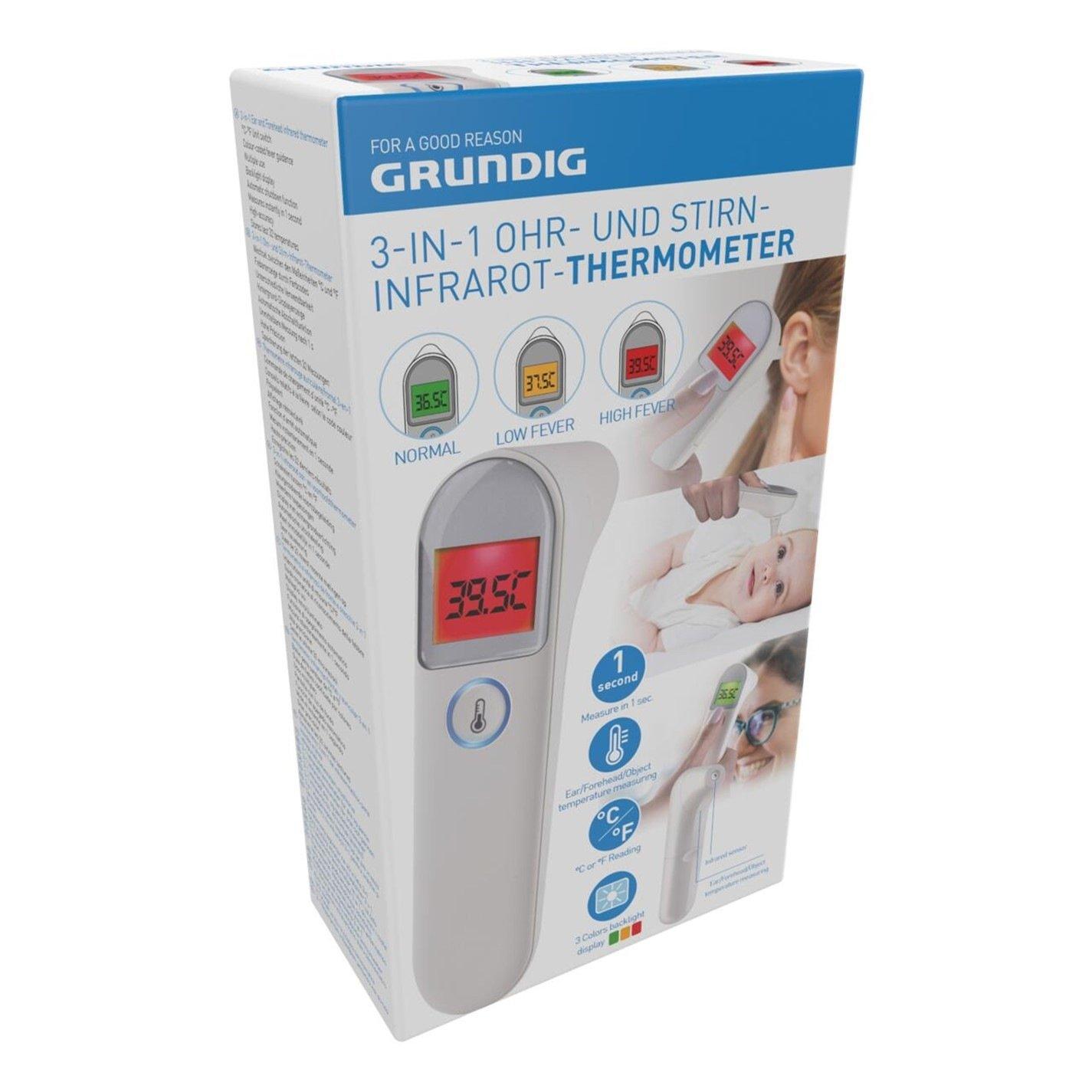 GRUNDIG 3-IN-1 Ear & Forehead Infrared Thermometer