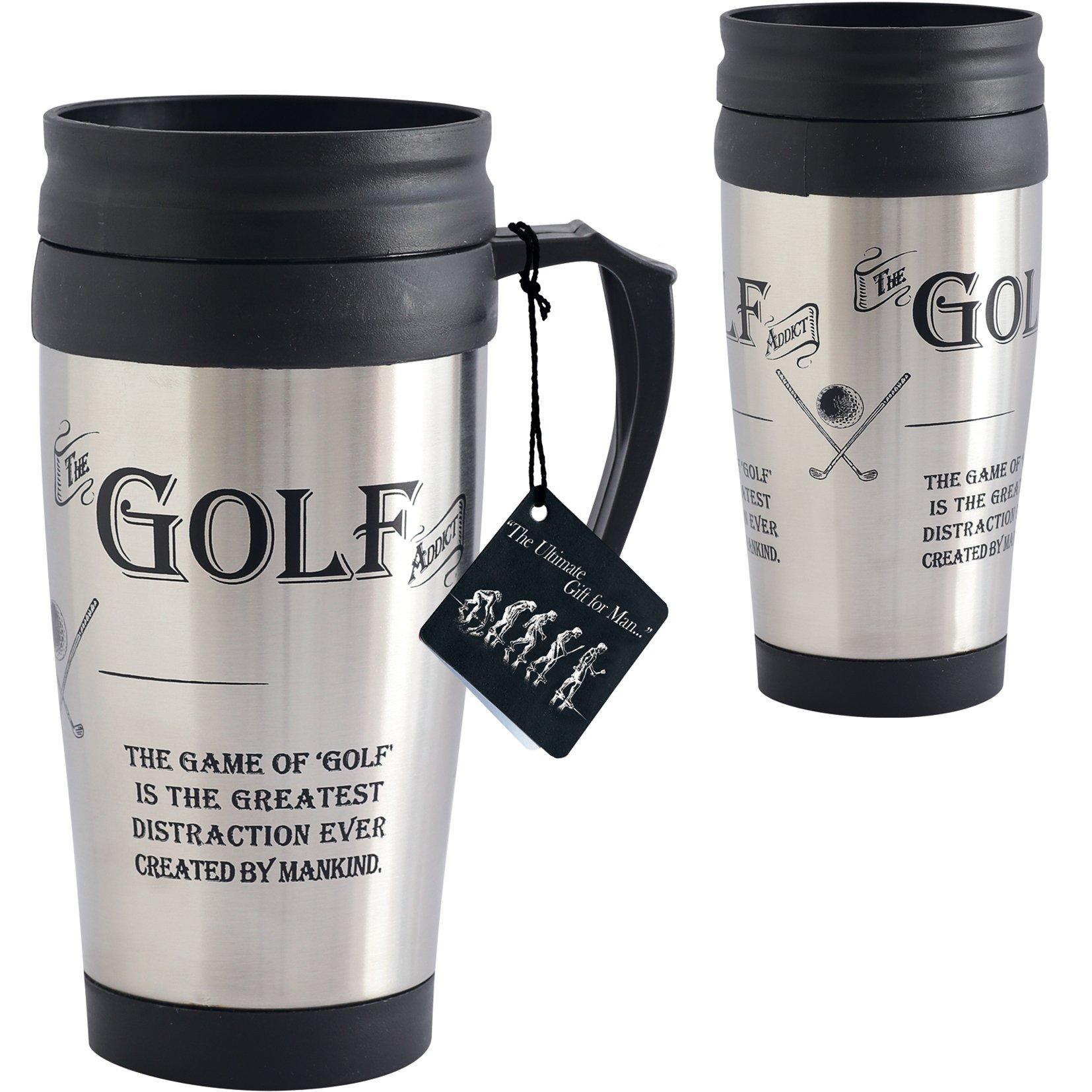 Stainless Steel - Ultimate Gift For Man - 8838 - Golf Travel Mug