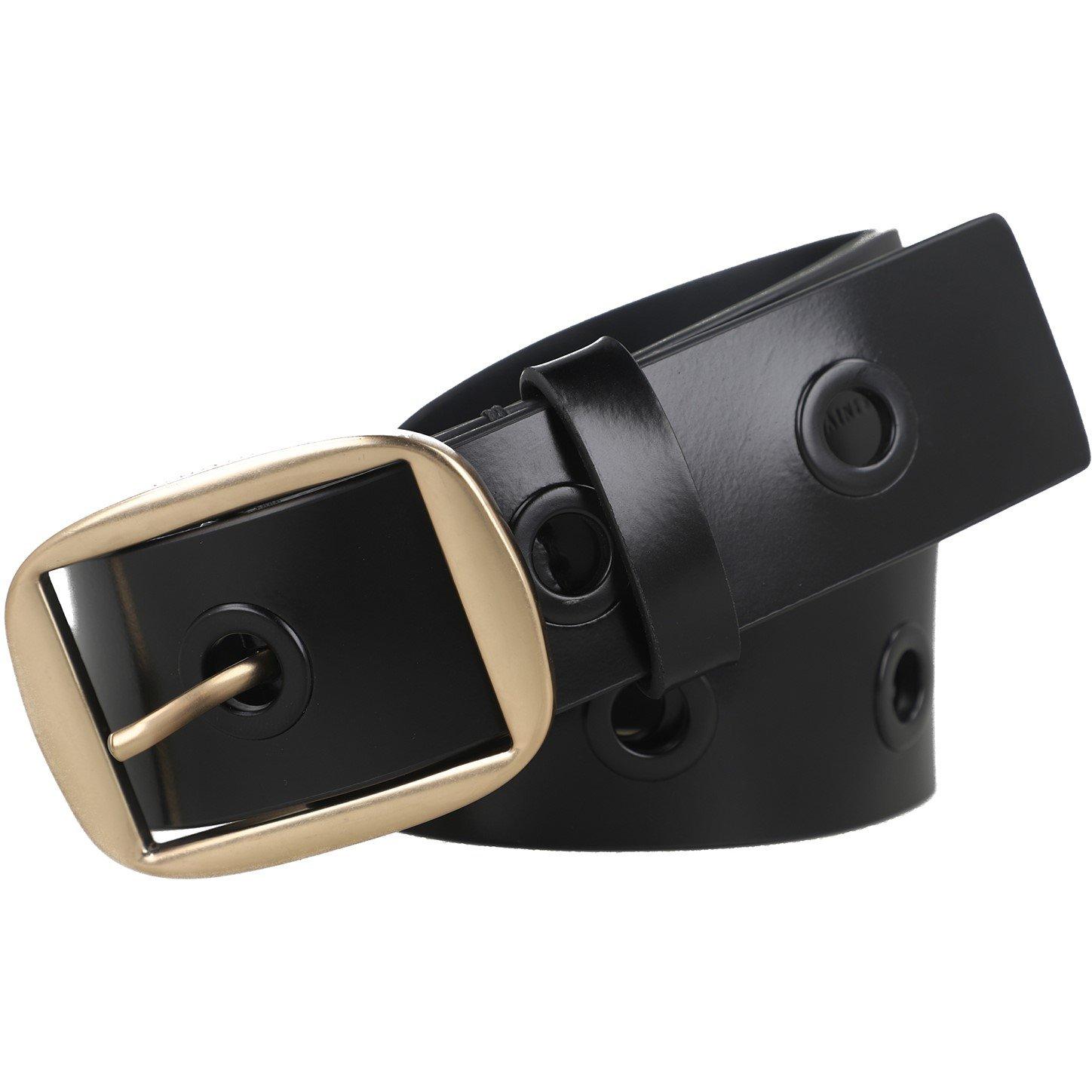 Allsaints Women's 38Mm Eyelet Belt - Blk Wrm Brs - M-L