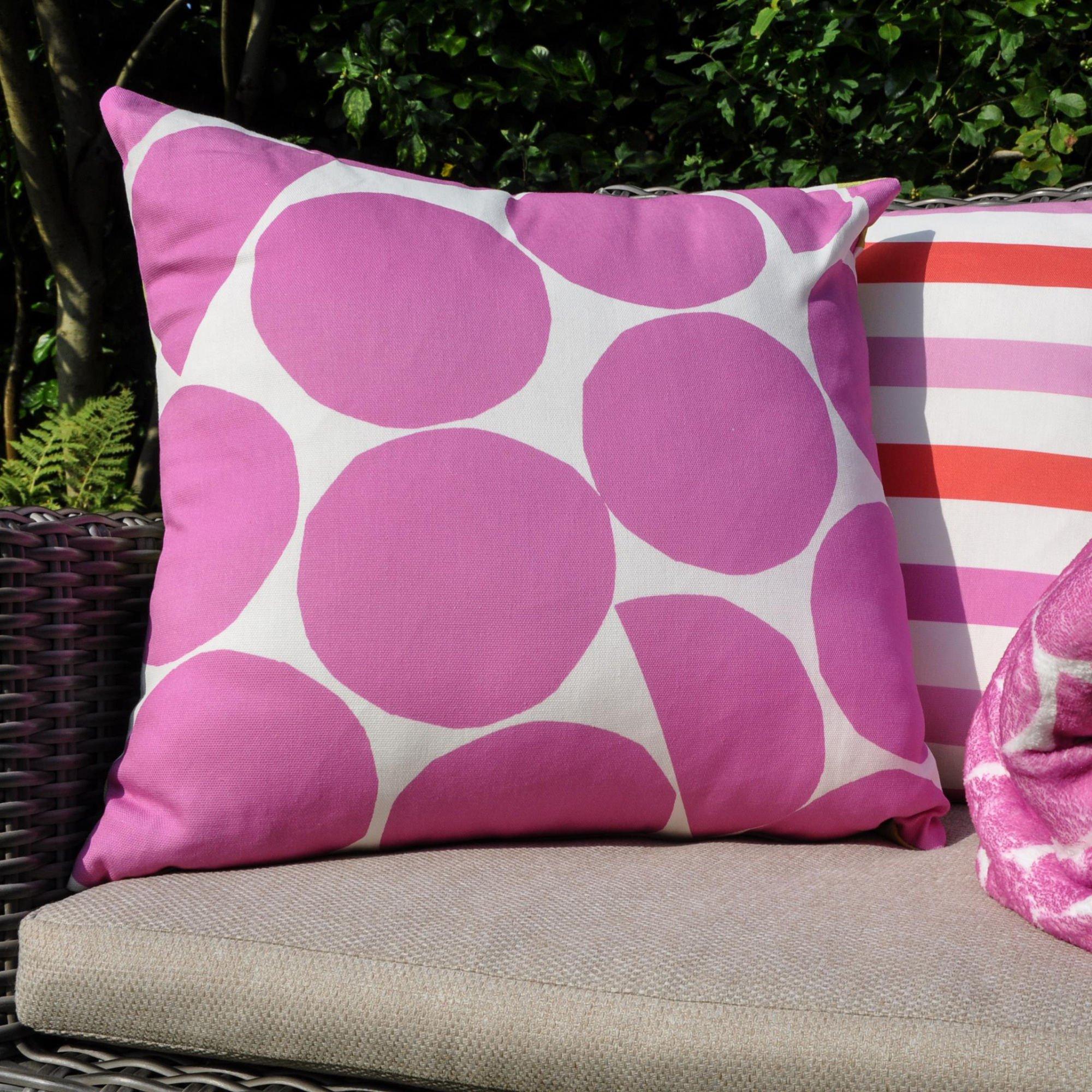 Fusion  Ingo Indoor Outdoor Filled Cushion - Pink - 43 x 43cm