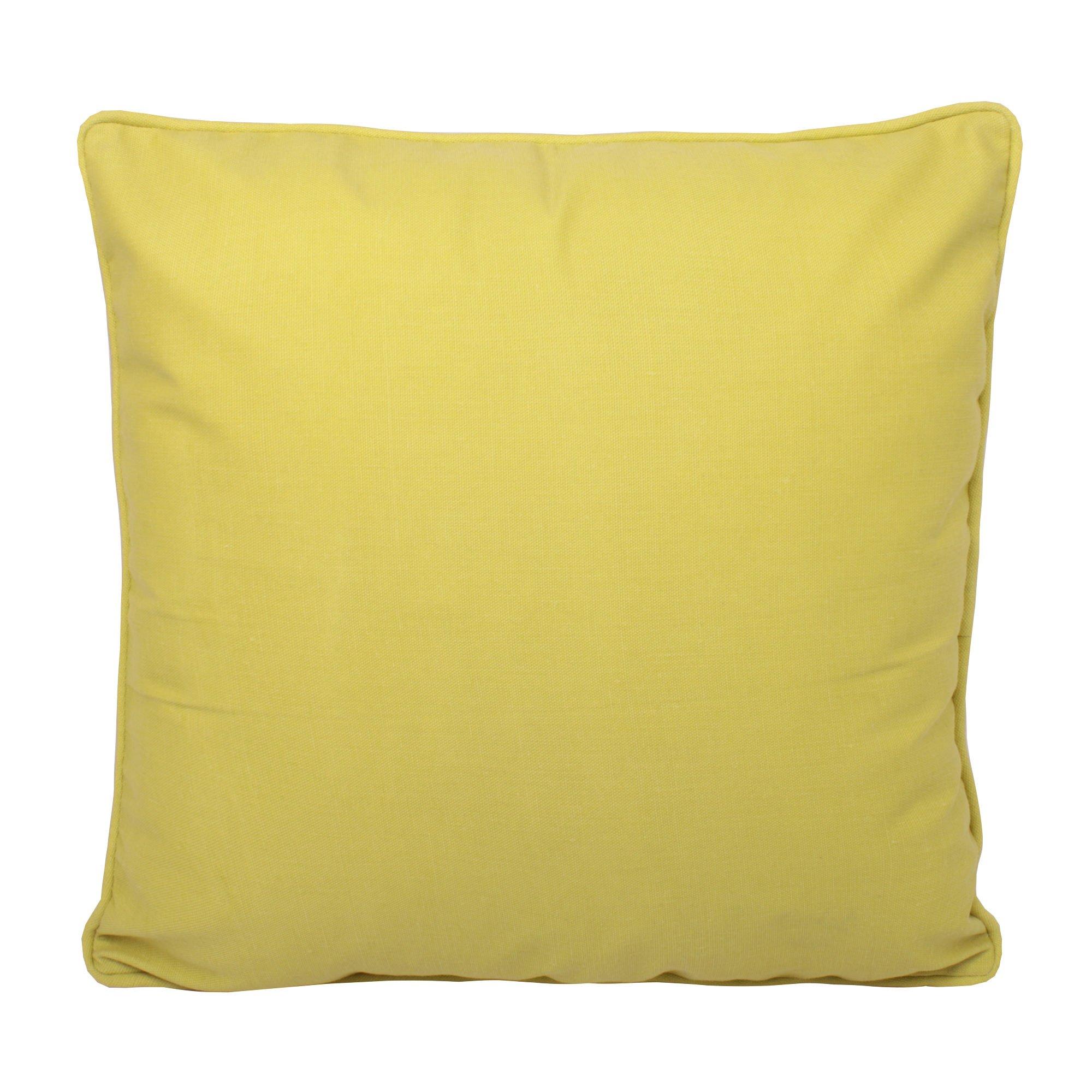 Fusion  Indoor Outdoor Plain Dye Water Resistant Cushion - Ochre - 43 x 43cm