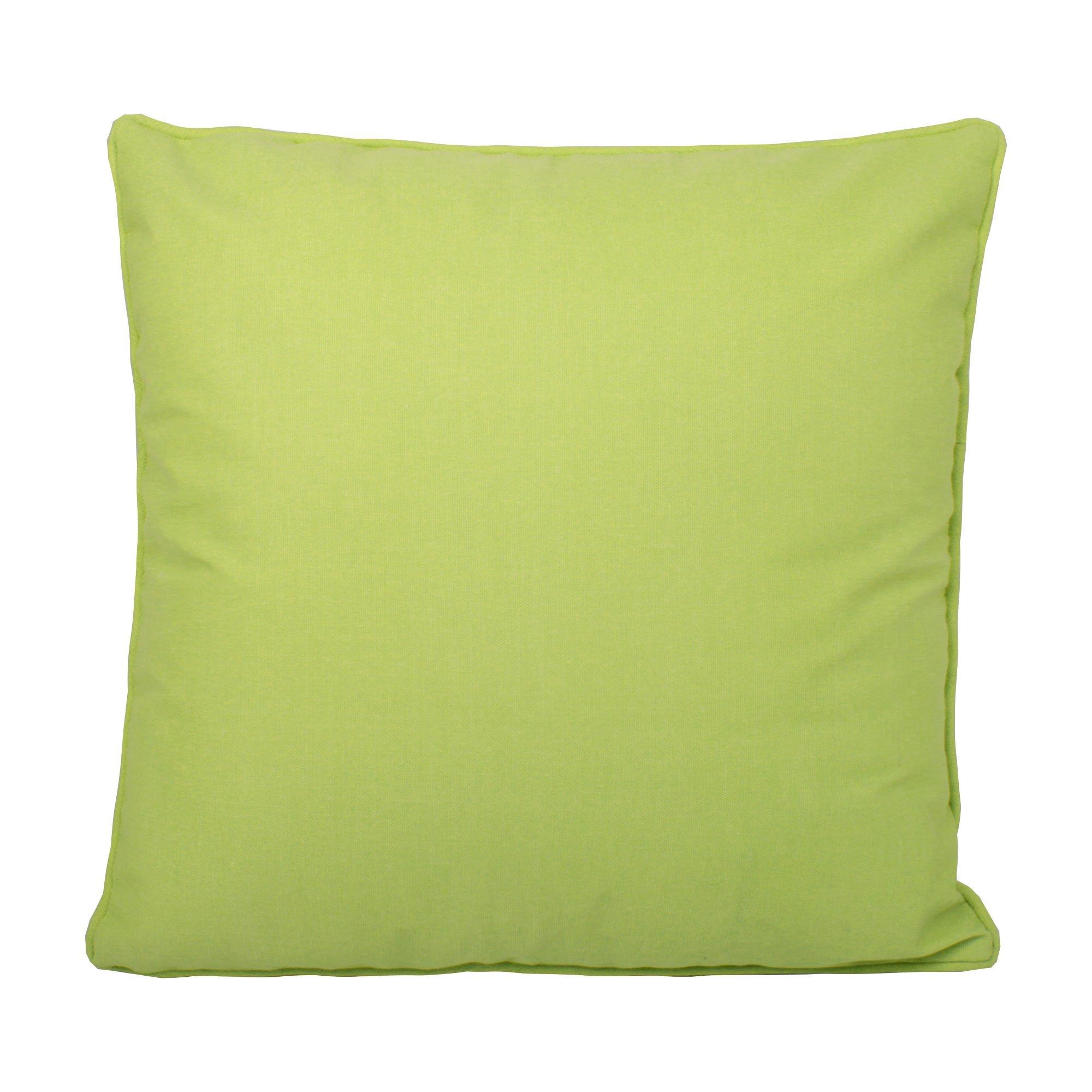 Fusion  Indoor Outdoor Plain Dye Water Resistant Cushion - Lime - 43 x 43cm