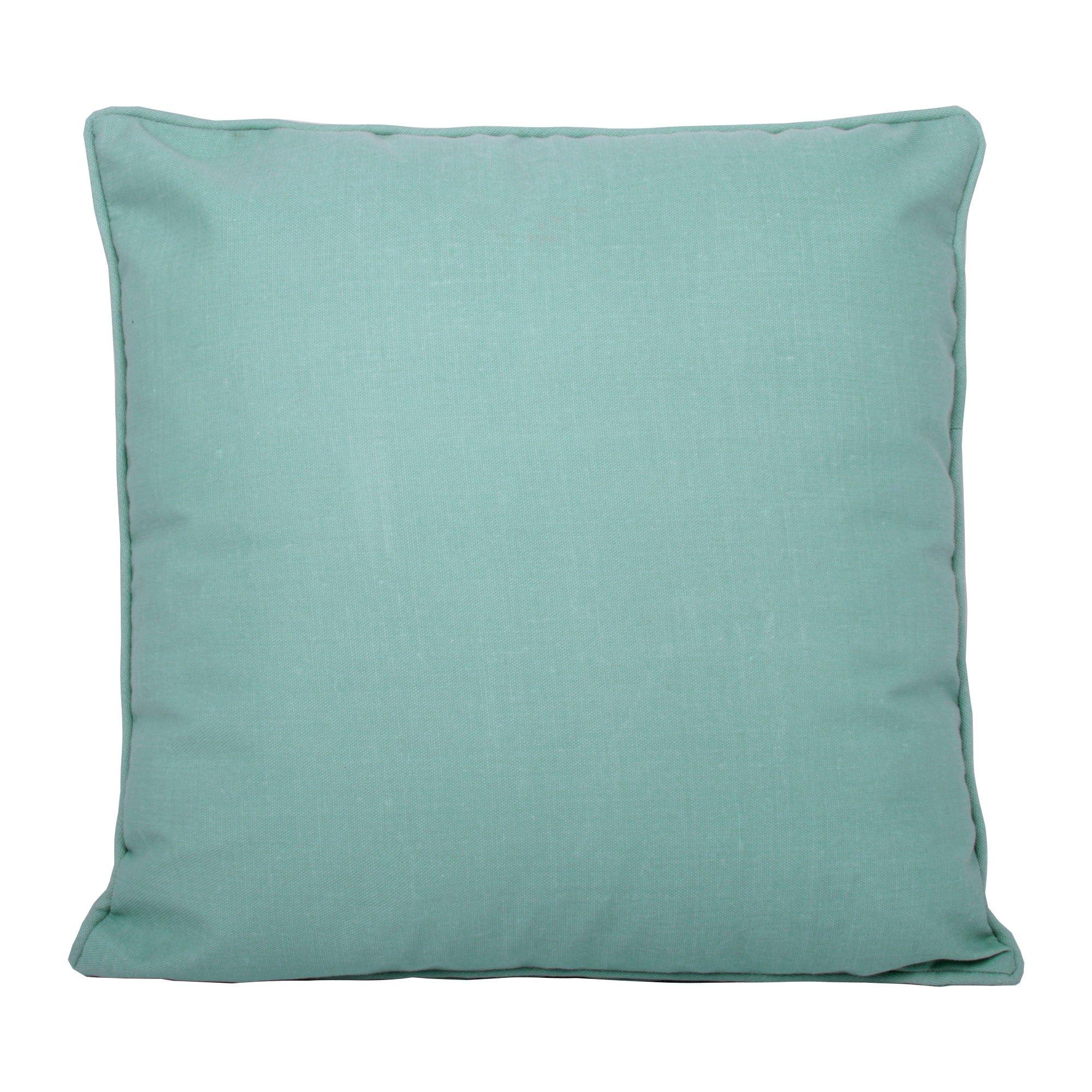 Fusion  Indoor Outdoor Plain Dye Water Resistant Cushion - Teal - 43 x 43cm