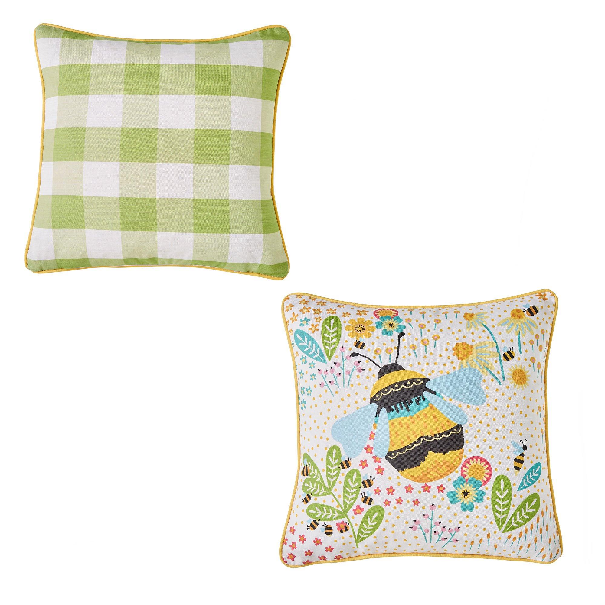 Ochre - Fusion - Summer Garden Indoor Outdoor Hand Drawn Cushion - 4