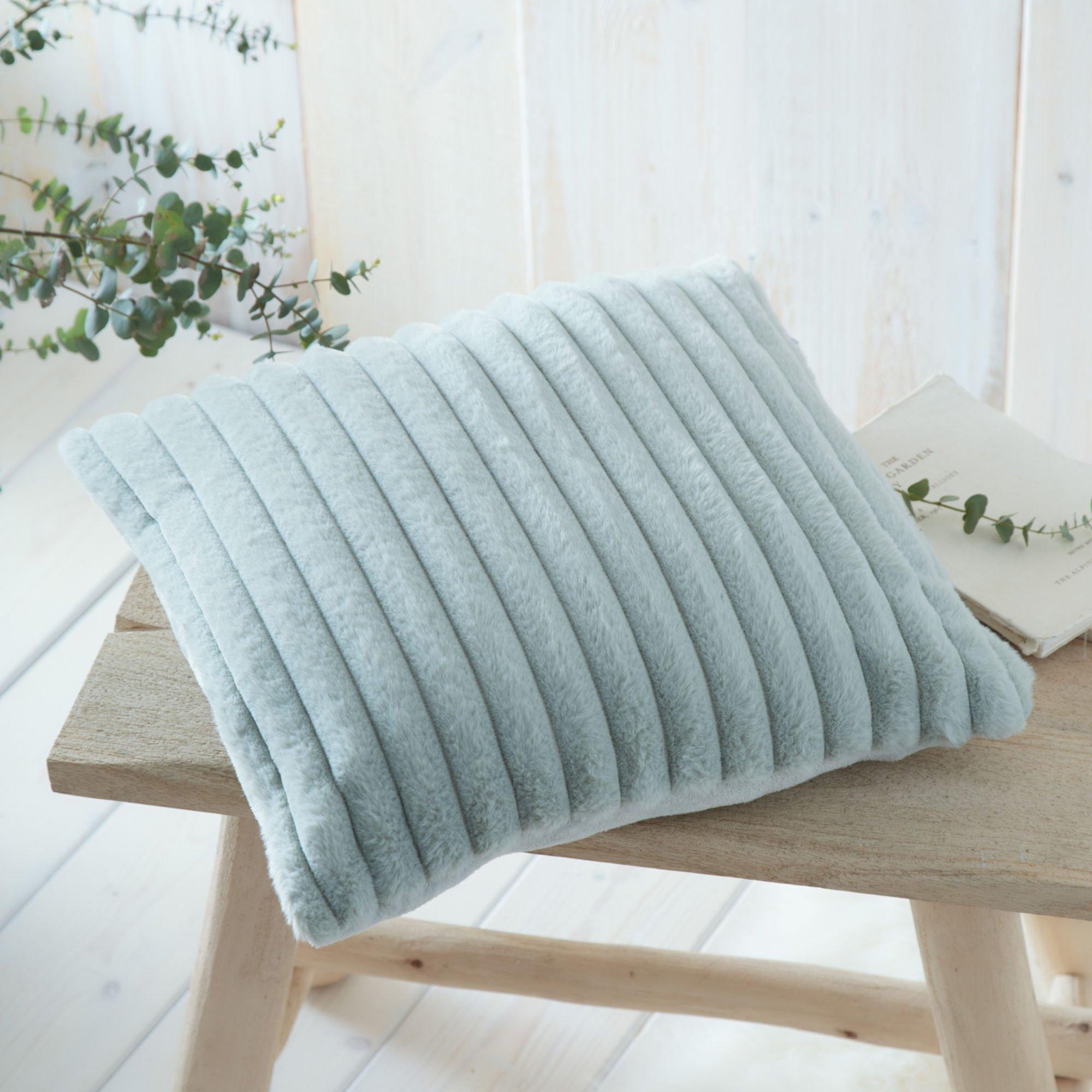 Appletree  Morritz Faux Fur Filled Cushion - Green - 43 x 43cm