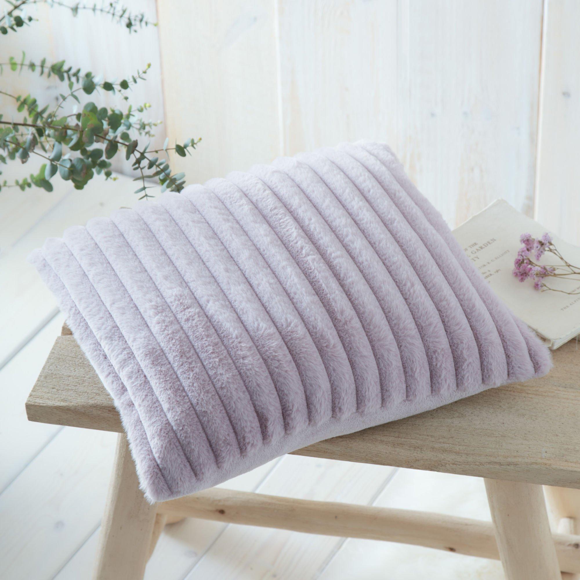 Appletree  Morritz Faux Fur Filled Cushion - Mauve - 43 x 43cm