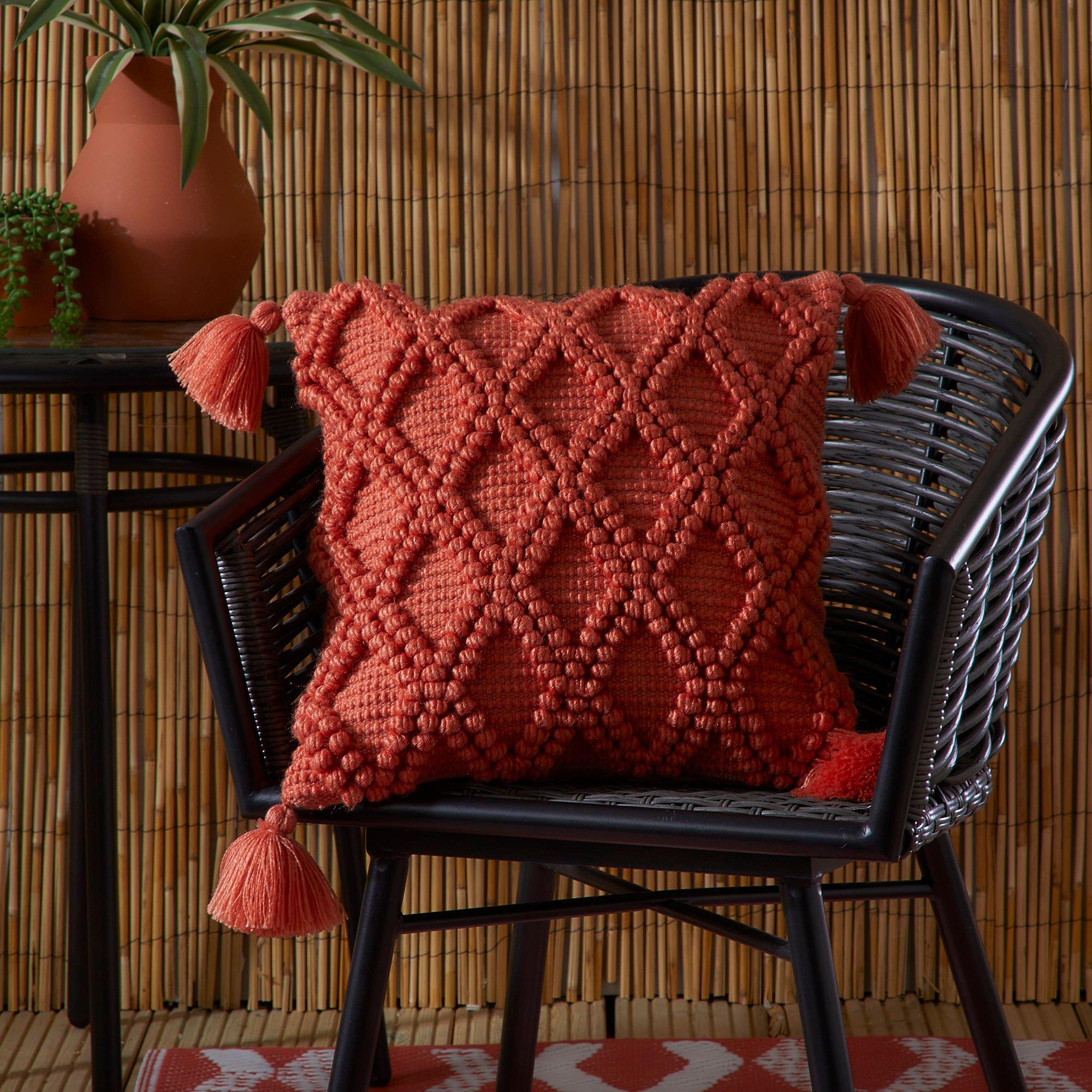 Terracotta - DRIFT - Alda Eco Indoor Outdoor Durable Filled Cushion - 1