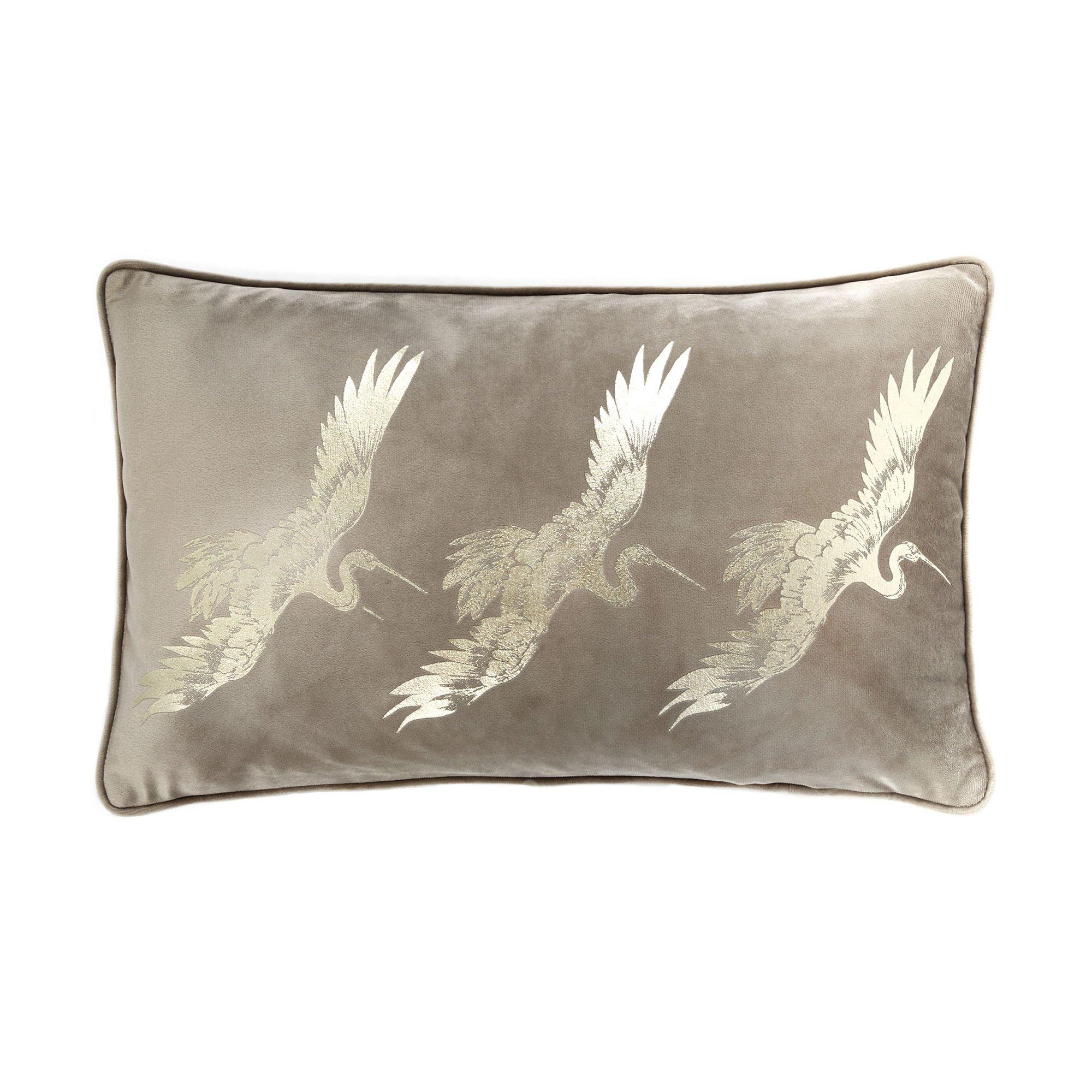Oyster - Laurence Llewelyn-Bowen - Qing Foil Print Filled Cushion - 1