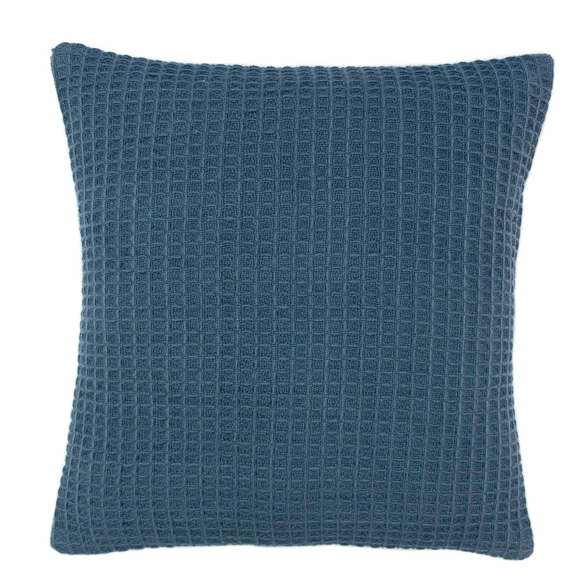 Appletree Loft  Bruges Waffle Filled Cushion - Ink Blue - 43 x 43cm