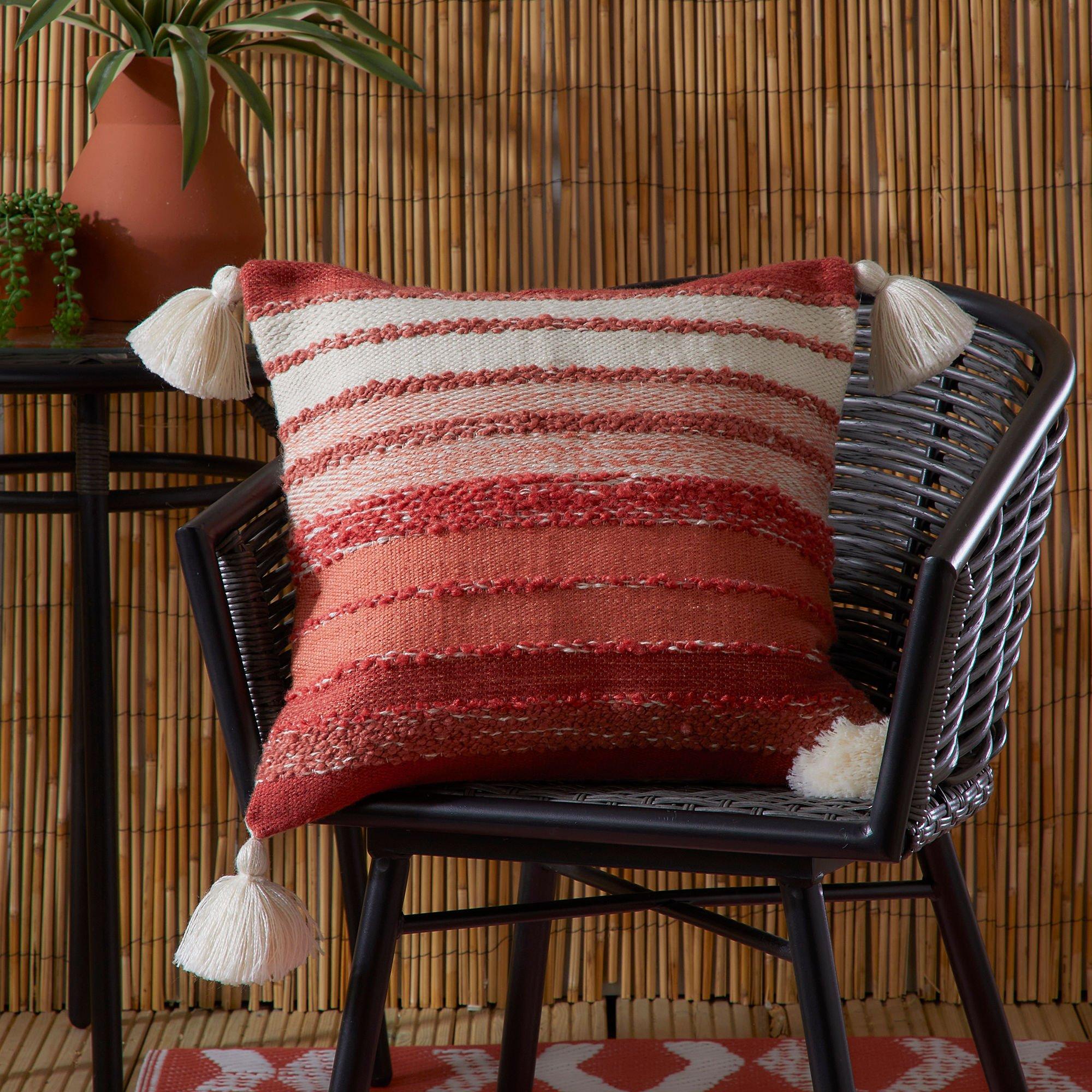 Drift  Grayson Indoor Outdoor Eco-Friendly Filled Cushion - Terracotta - 43 x 43cm