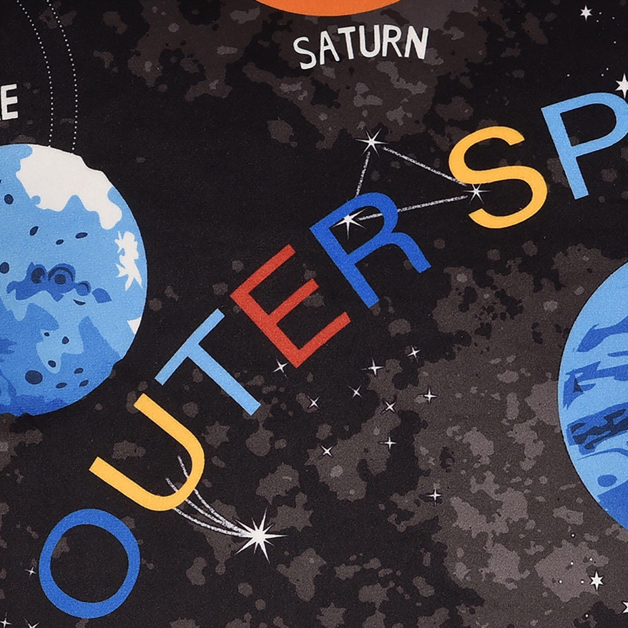 Black - Bedlam - Outer Space Velvet Filled Kids Cushion - 5