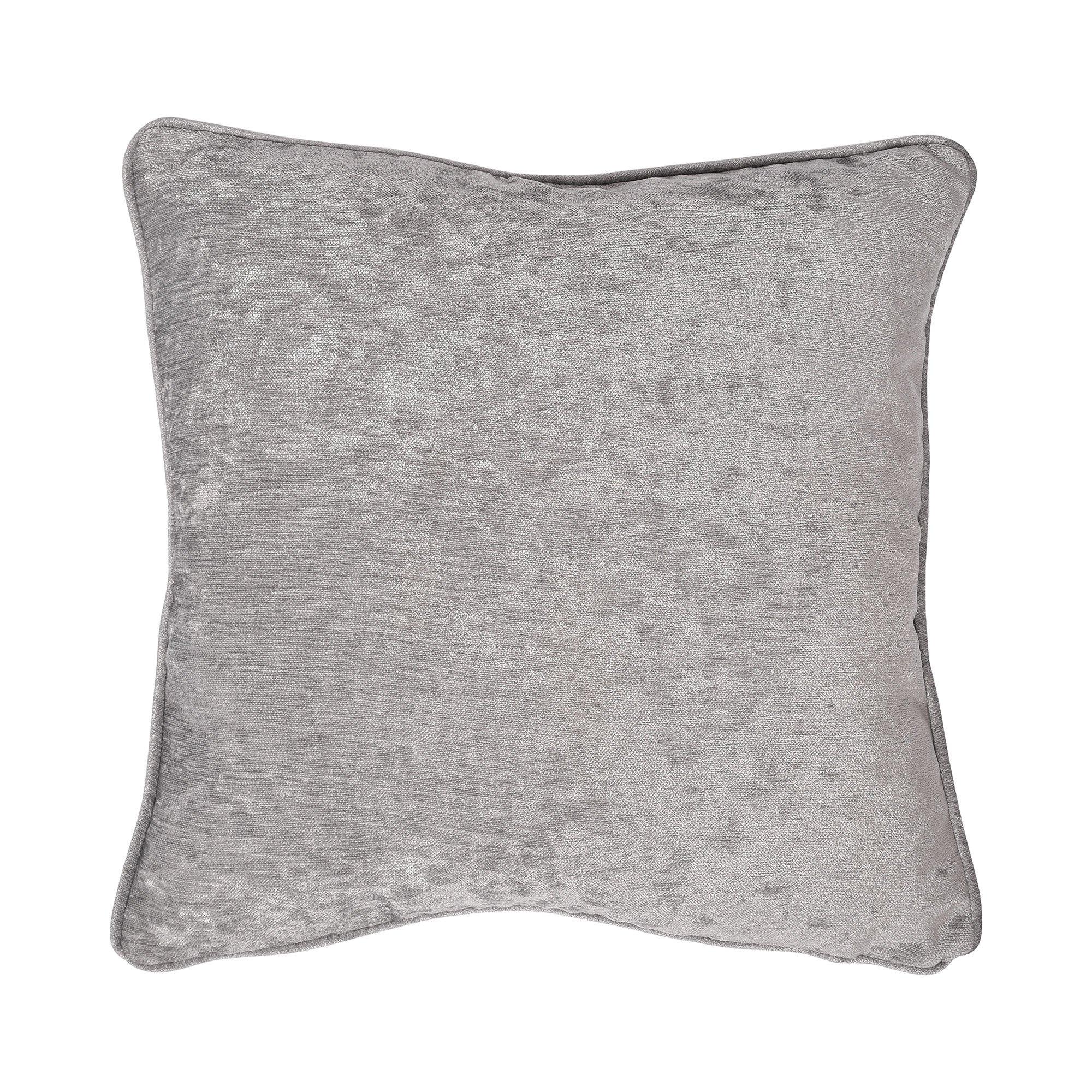 Curtina  Chenille Textured Filled Cushion - Grey - 43 x 43cm
