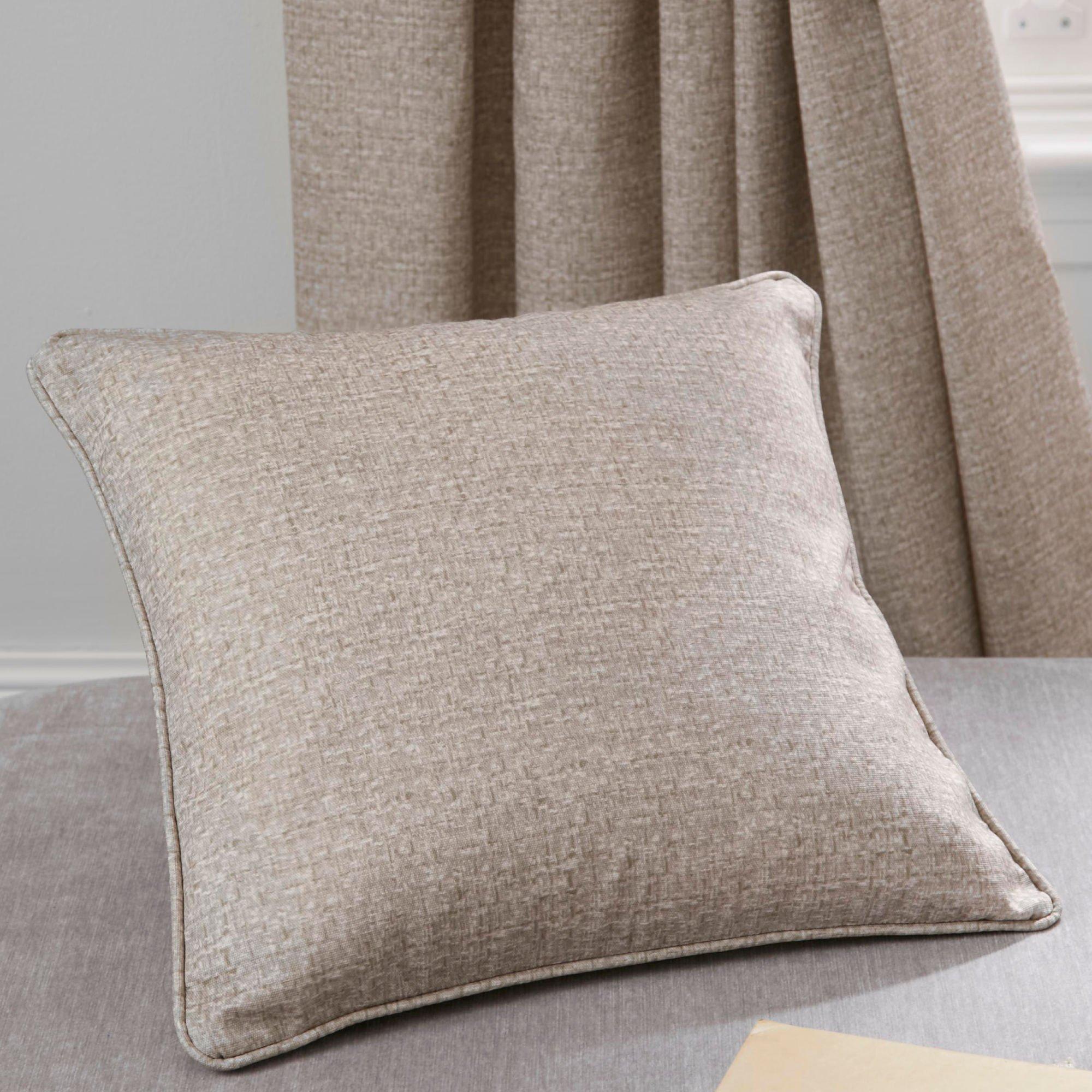 Dreams And Drapes  Pembrey Textured Cotton Filled Cushion - Natual - 43 x 43cm