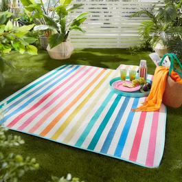 Fusion Carlson Stripe Waterproof Backed Picnic Blanket