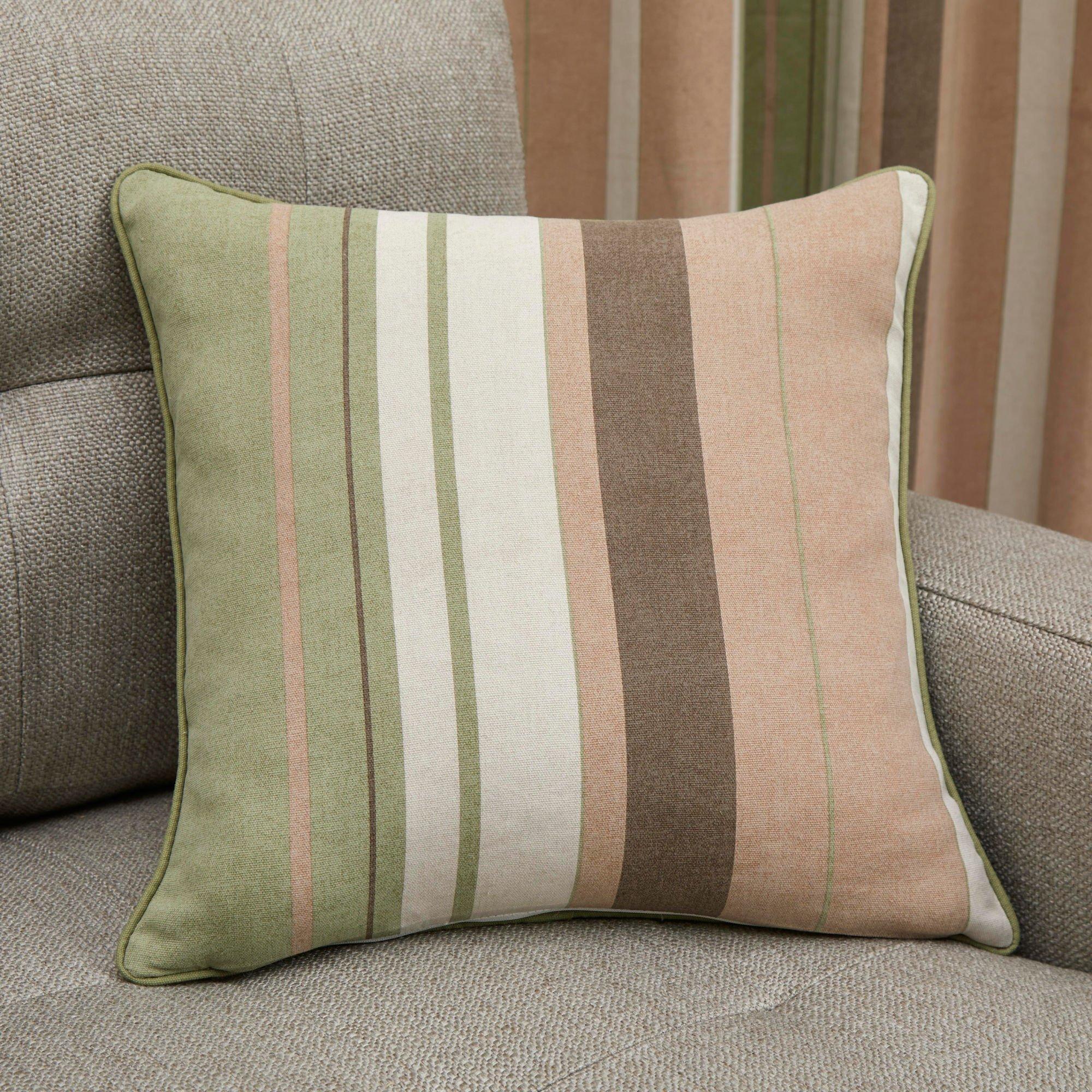 Fusion  Whitworth Cotton Filled Cushion - Green - 43 x 43cm