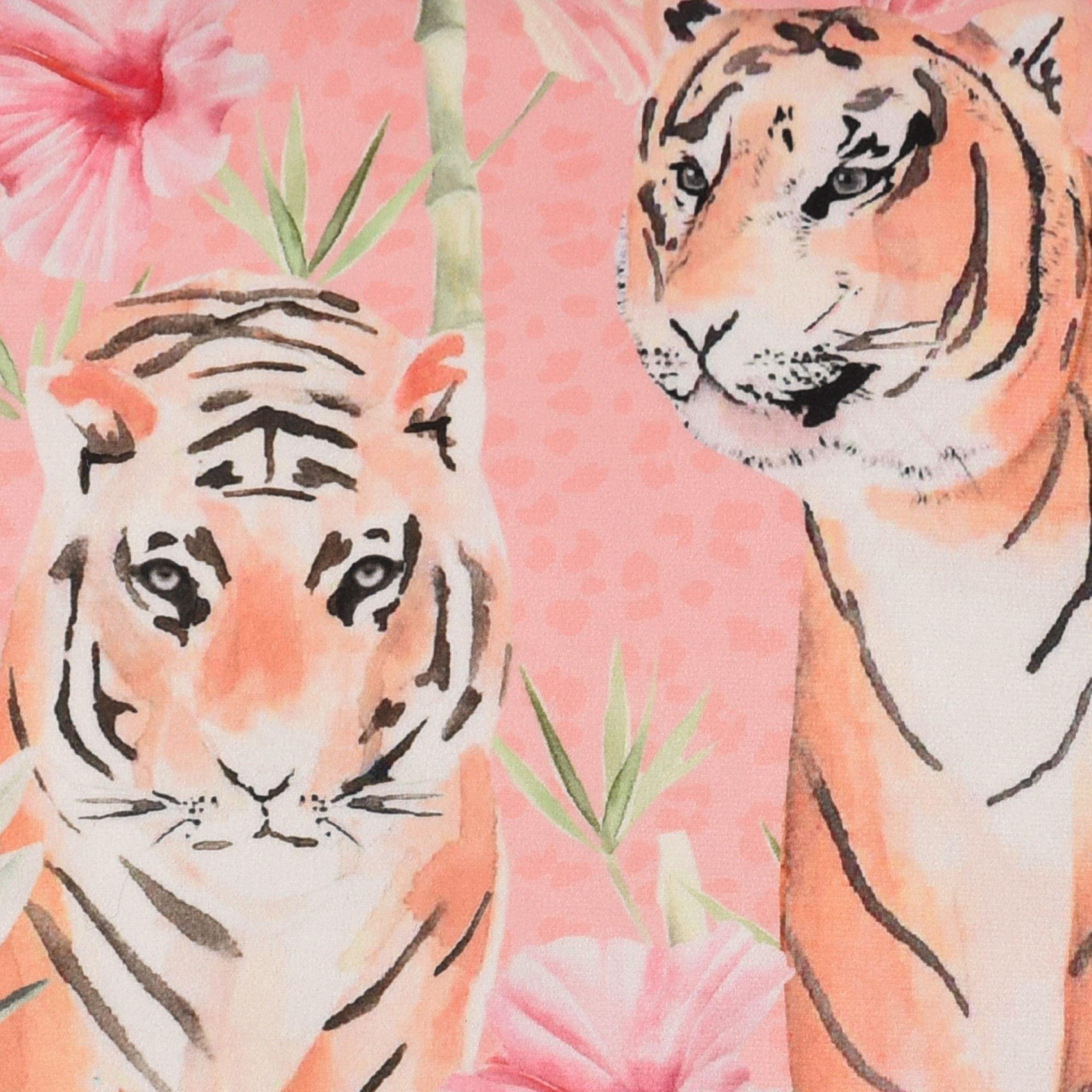 Coral - Serene Home - Tropical Leopard Velvet Filled Cushion - 5