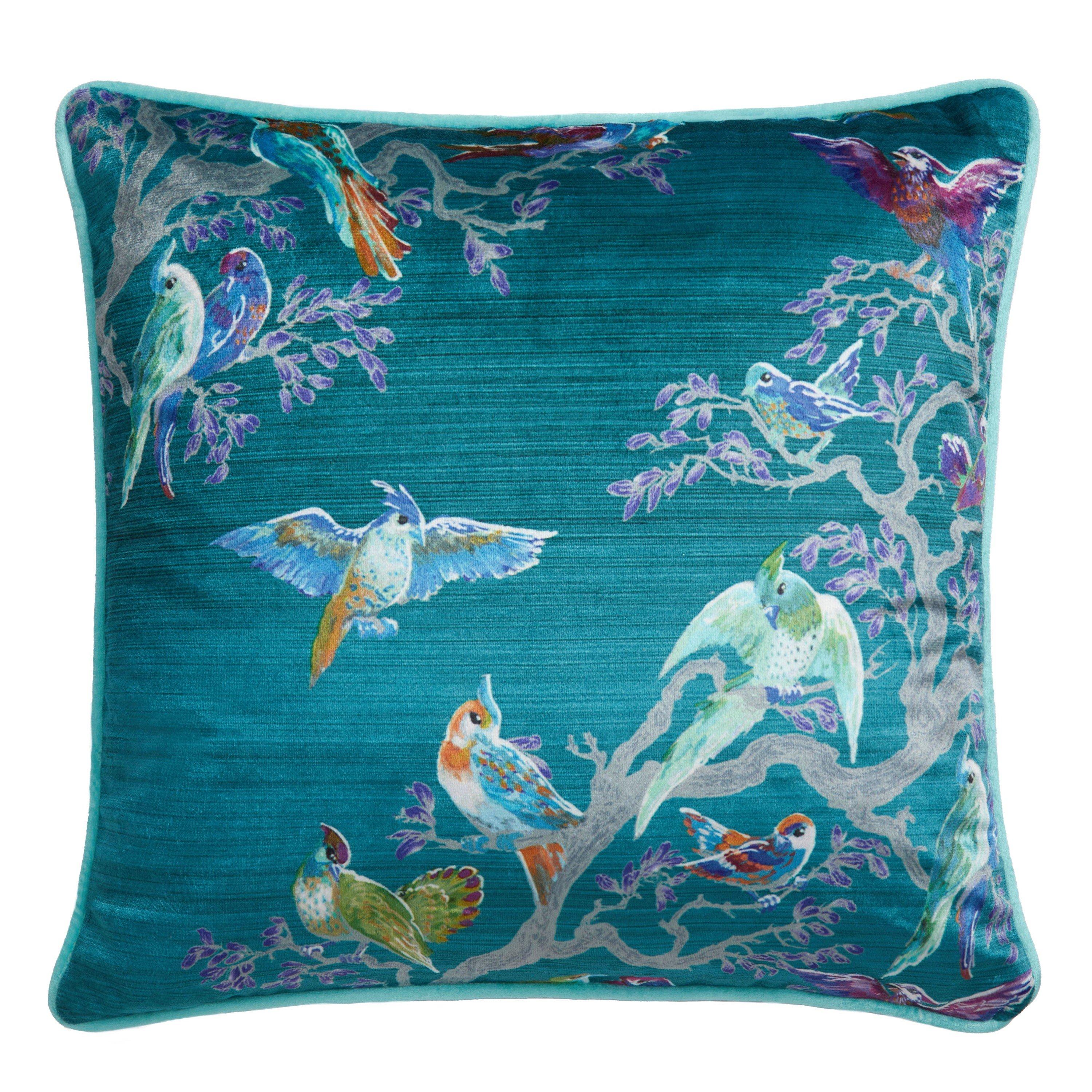 Blue - Laurence Llewelyn-Bowen - Birdity Absurdity Filled Cushion - 2