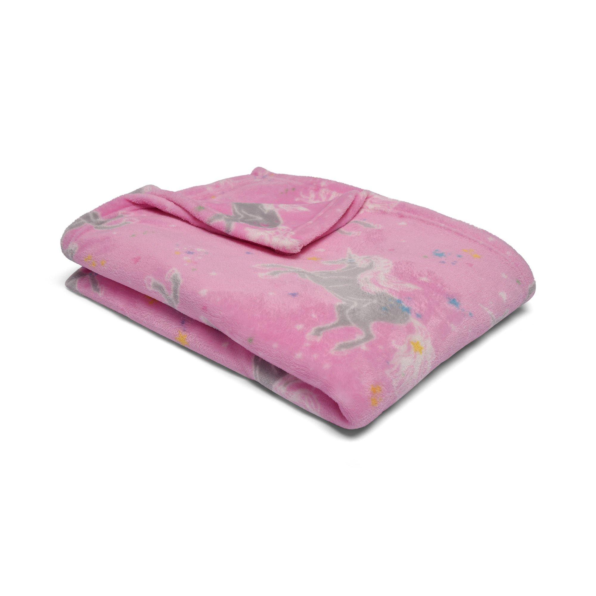 Pink - Bedlam - Unicorn Fleece Throw - 2