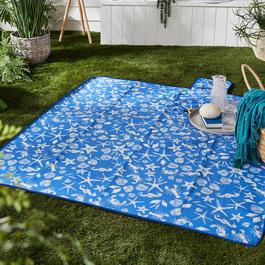 Fusion Coastal Bay Waterproof Backed Picnic Blanket