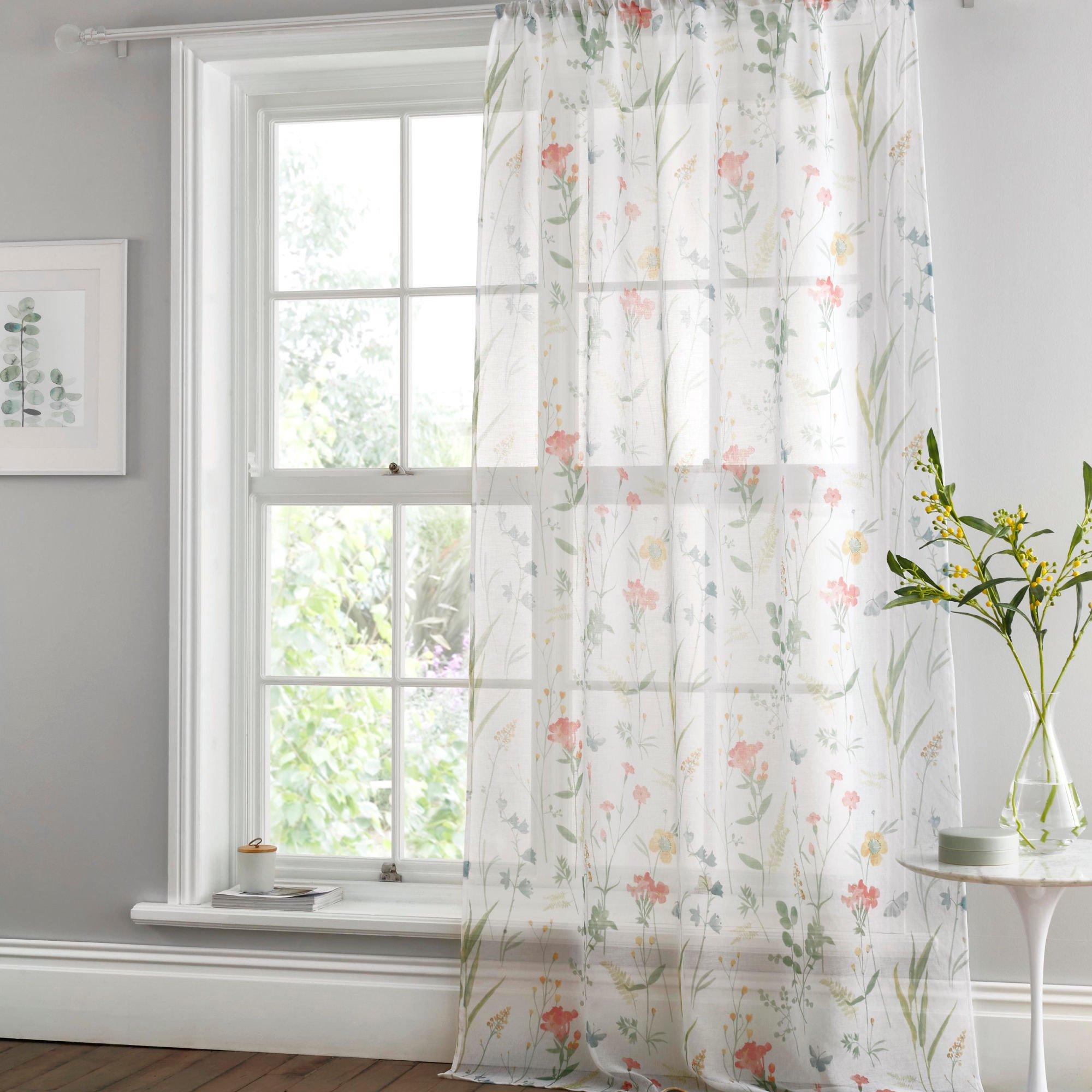 Dreams And Drapes  Spring Glade Slot Top Voile Panel -  - 140x137cm