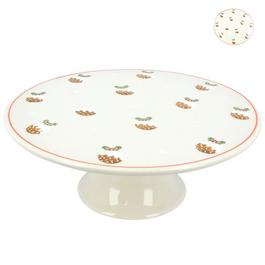 Gisela Graham Christmas Pudding Stoneware Cake Stand