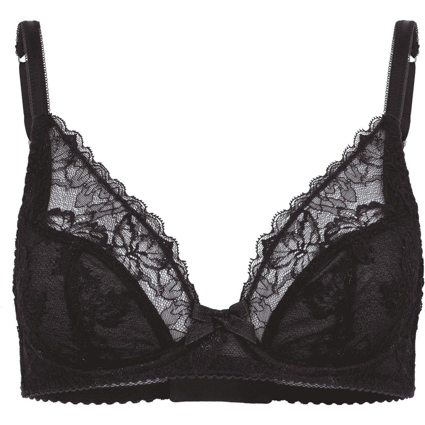Black - Agent Provocateur - LENI Plunge Underwired Bra - 4