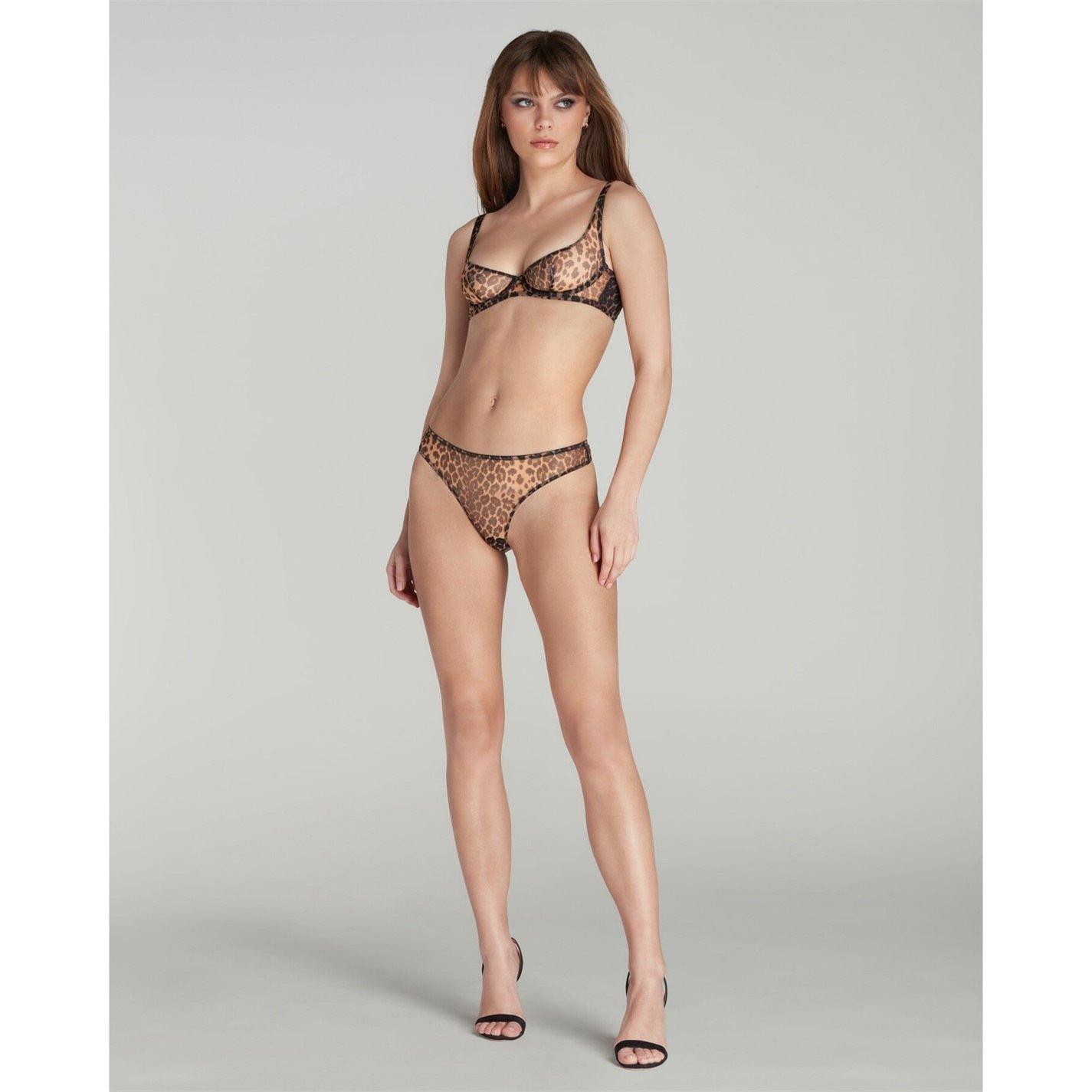 Leopard - Agent Provocateur - LUCKY Demi Cup Plunge Underwired Bra - 3