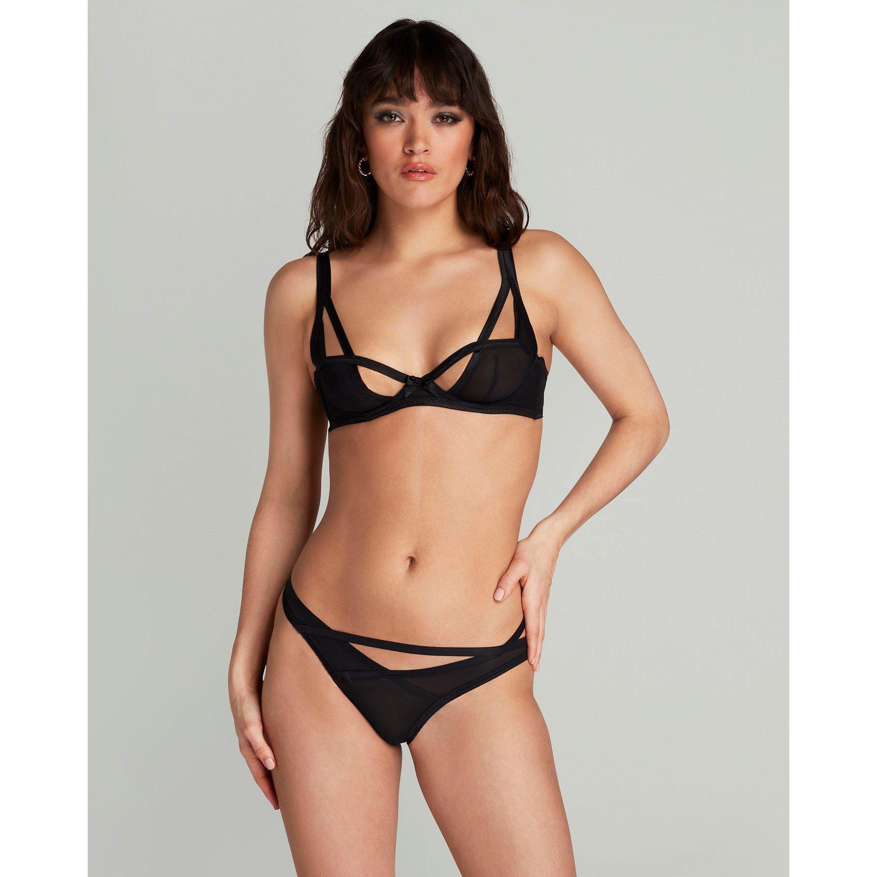 Black - Agent Provocateur - JOAN Balconette Underwired Bra - 2
