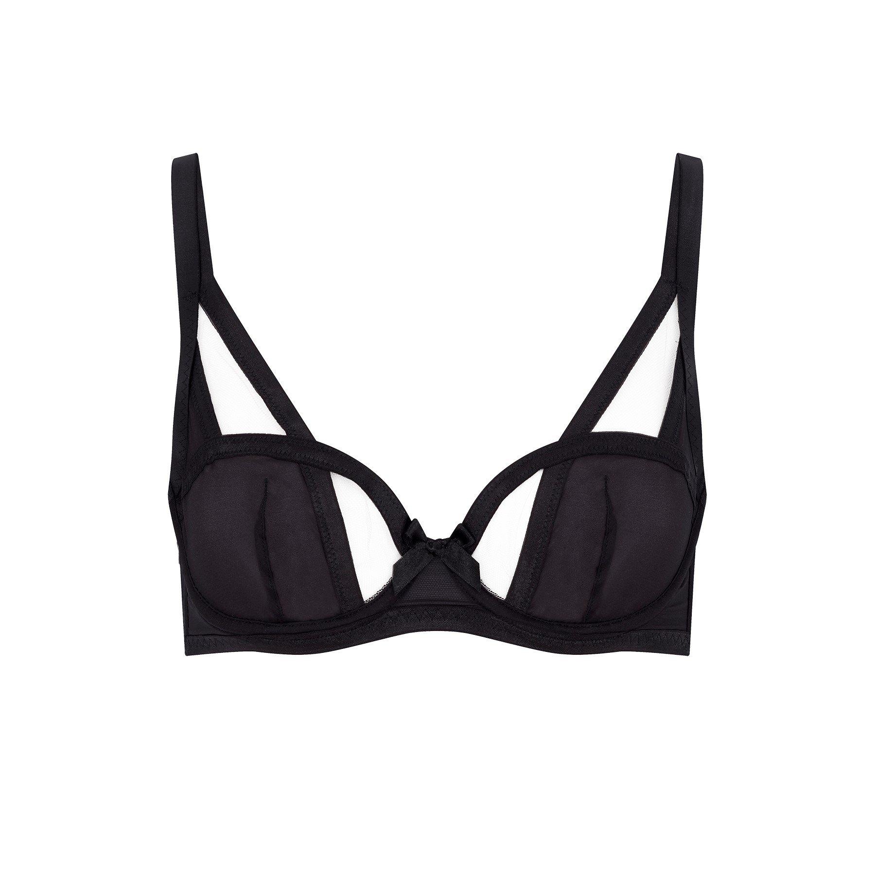 Black - Agent Provocateur - JOAN Balconette Underwired Bra - 3