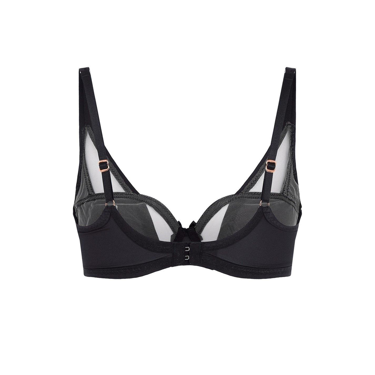 Black - Agent Provocateur - JOAN Balconette Underwired Bra - 5