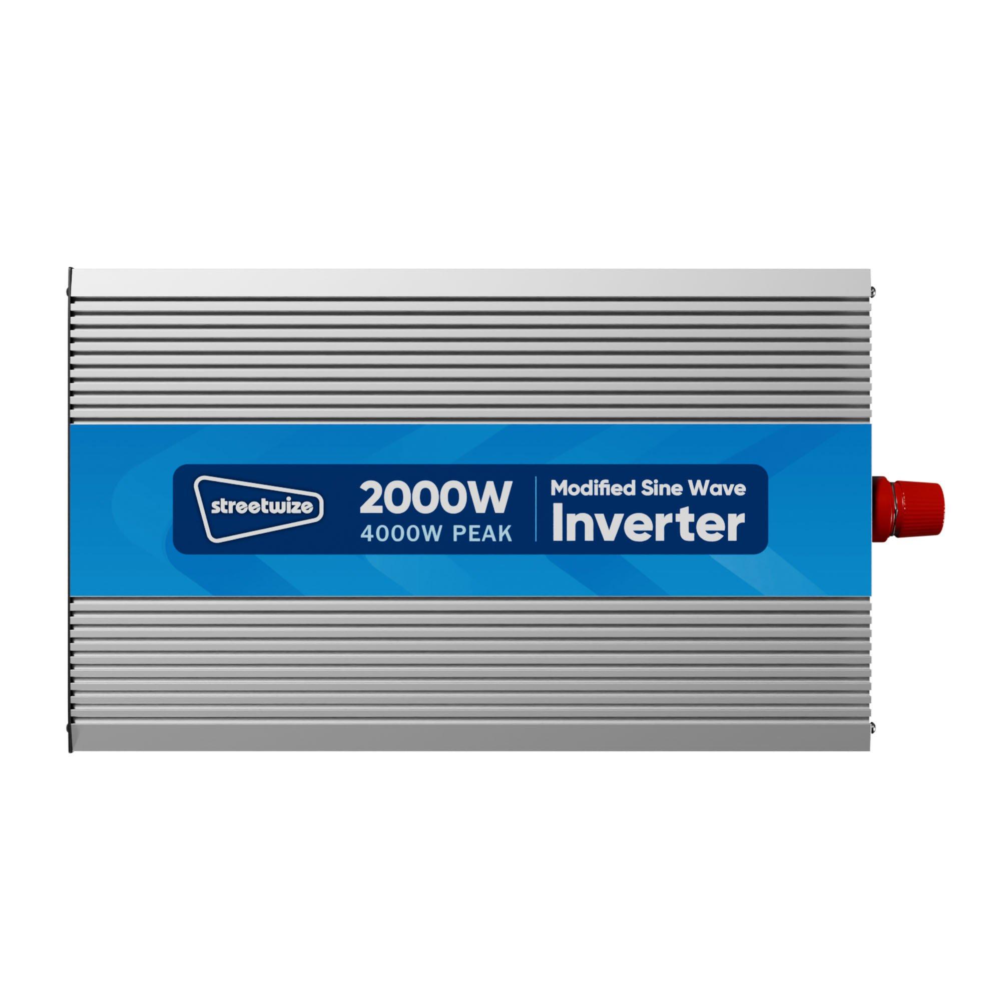 Streetwize  2000W (4000W Peak) Modified Sine Wave Inverter - Silver