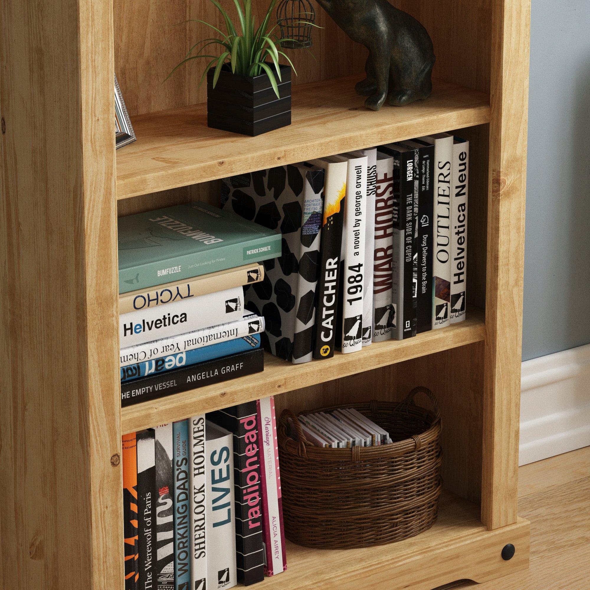 Pine - Lassic - Vida Designs Corona Low Bookcase - 5