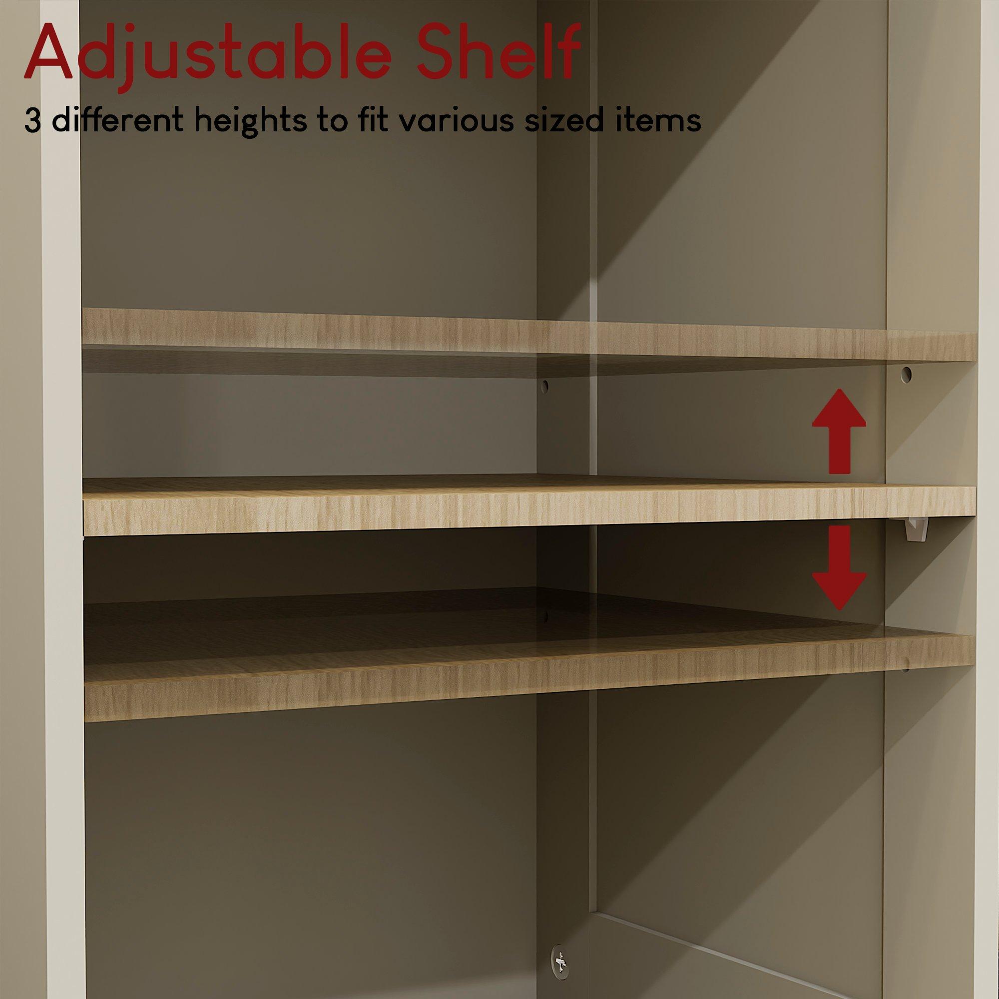 Grey - Lassic - Bath Vida Priano 2 Door Tall Cabinet With Mirror - 6