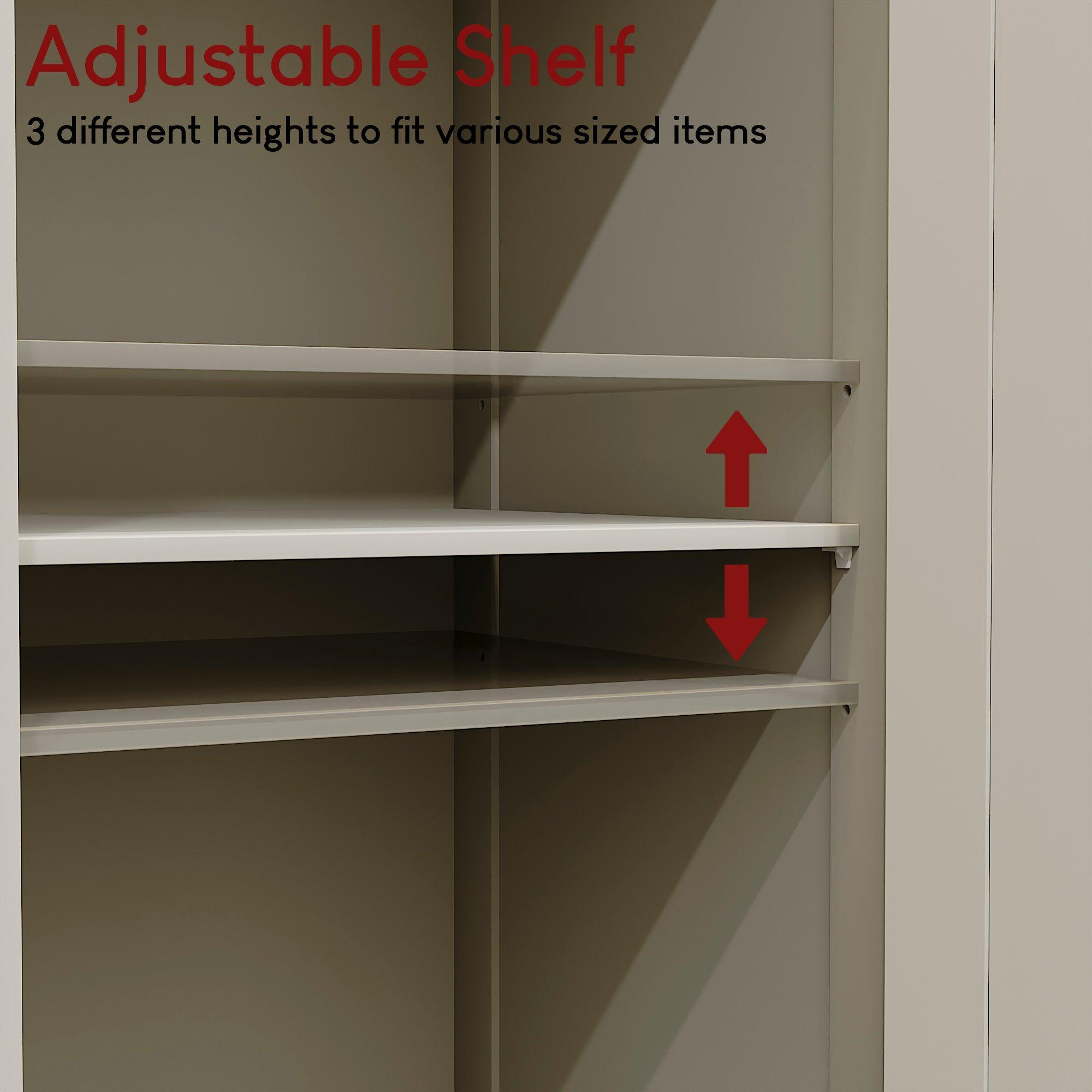 Grey - Lassic - Bath Vida Priano 1 Door 2 Shelf Tall Cabinet - 6