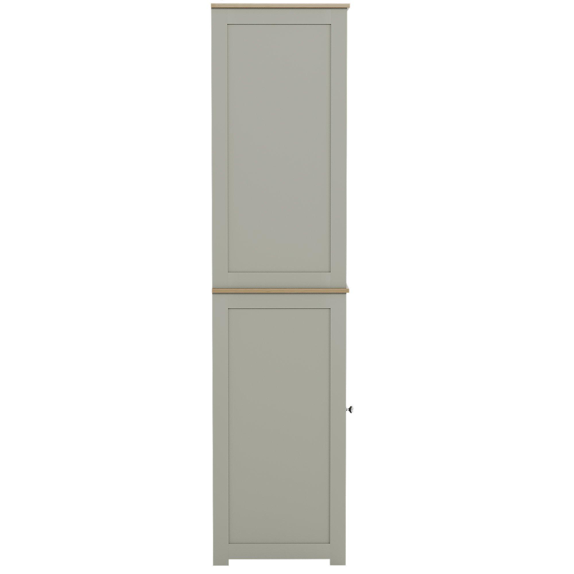 Grey - Lassic - Bath Vida Priano 1 Door 2 Shelf Tall Cabinet - 8