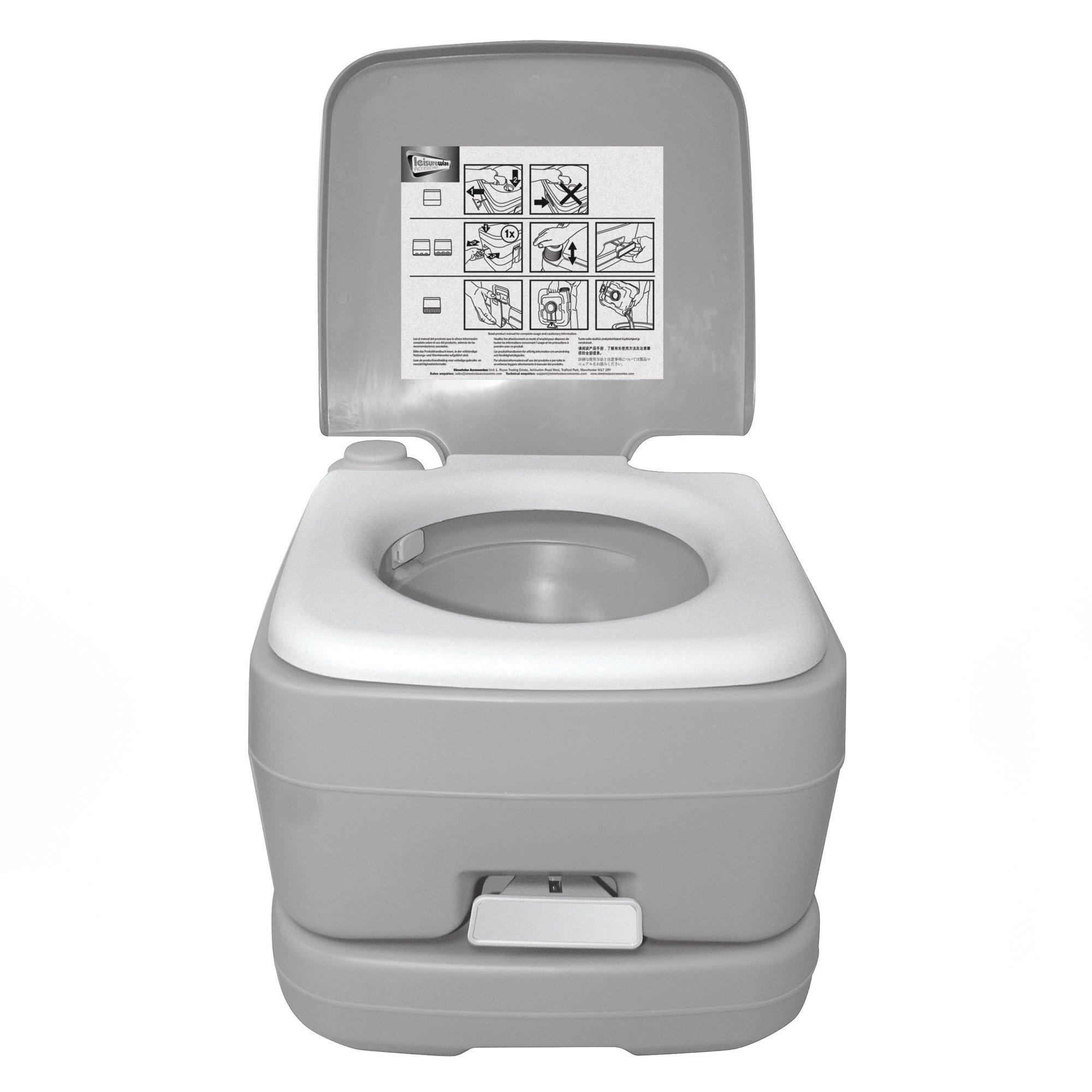Grey - Streetwize - 10L Portable Flushing Toilet - 3