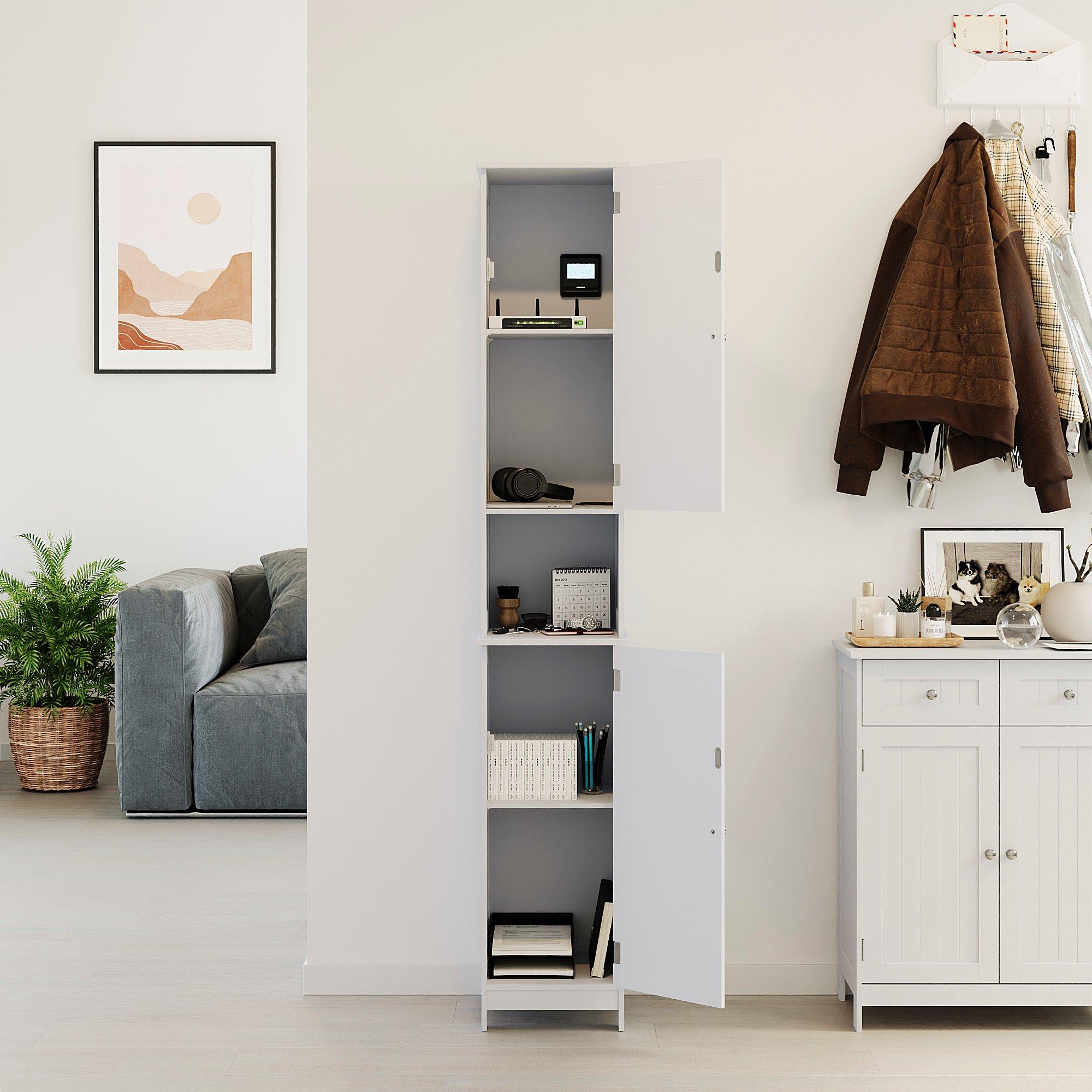 White - Lassic - Bath Vida Liano 2 Door Tall Cabinet - 5