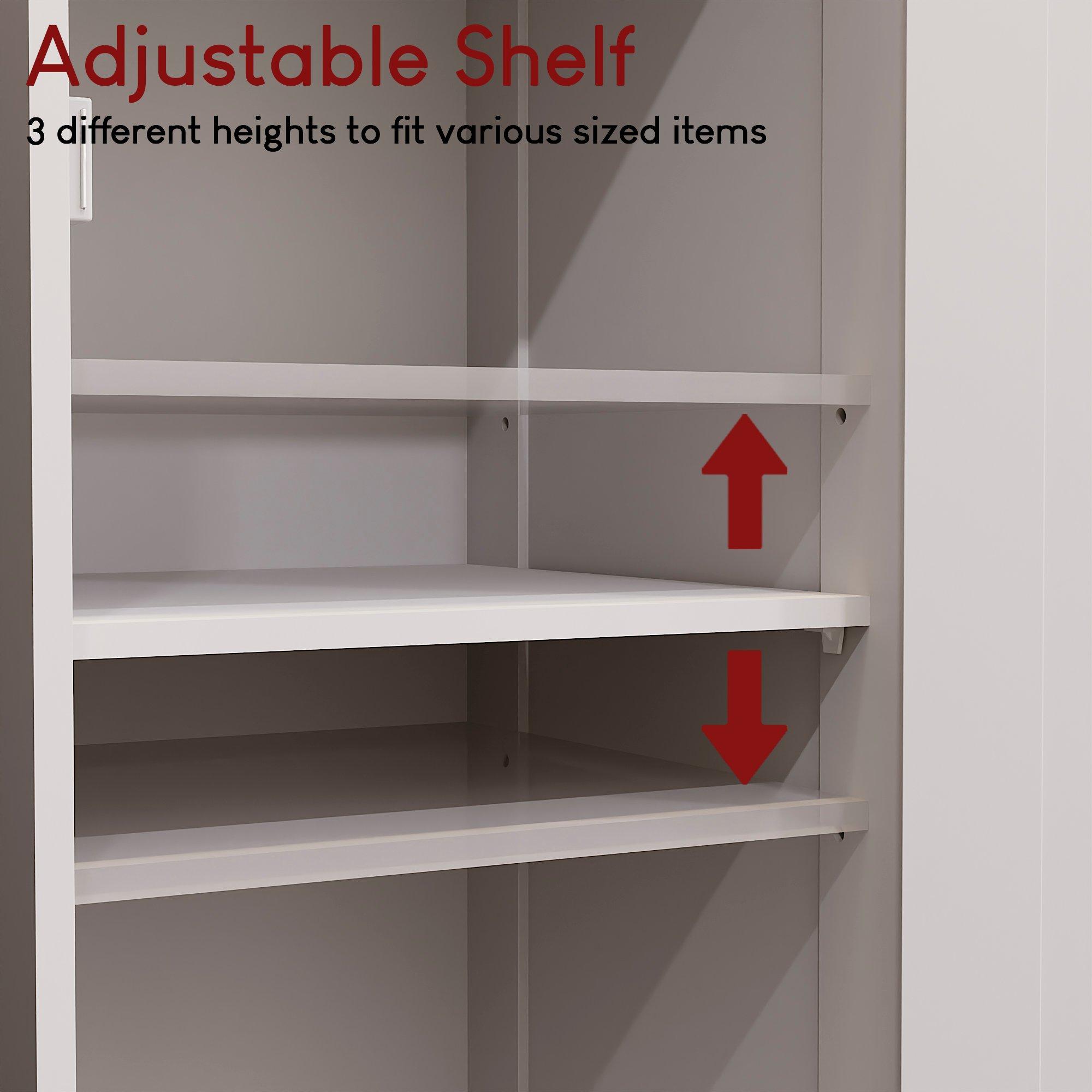 White - Lassic - Bath Vida Liano 2 Door Tall Cabinet - 6