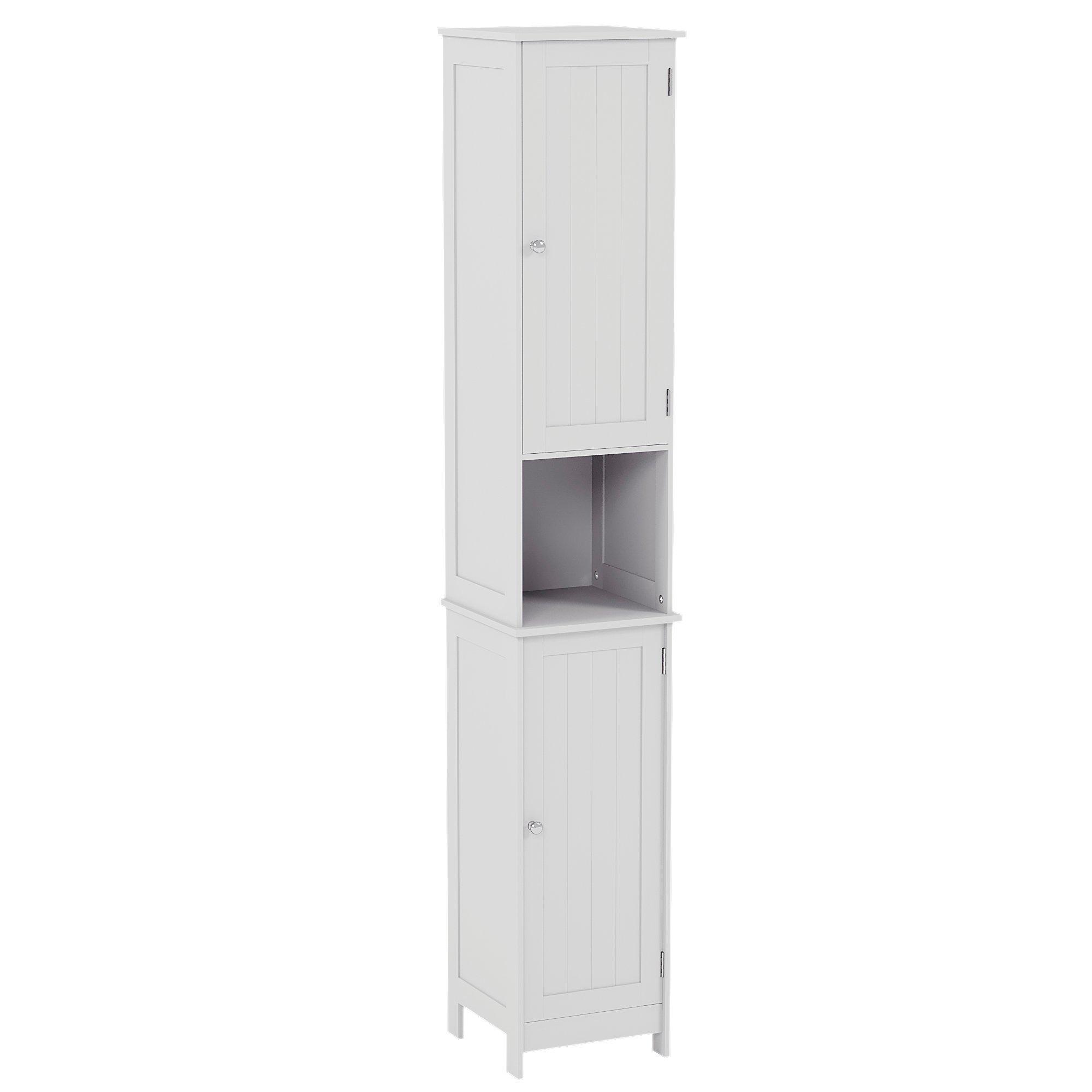 White - Lassic - Bath Vida Priano 2 Door Tall Cabinet - 9
