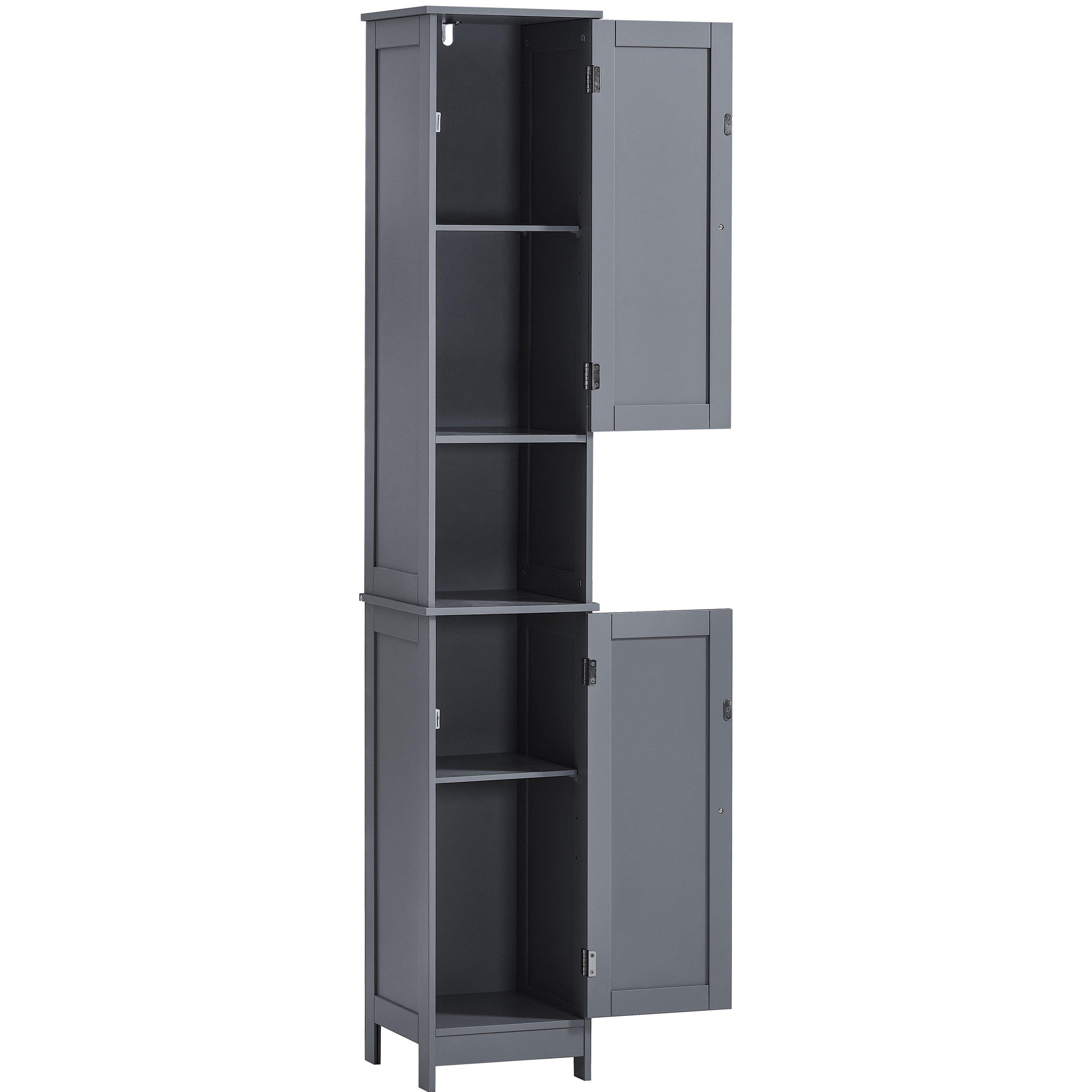 Grey - Lassic - Bath Vida Priano 2 Door Tall Cabinet - 8