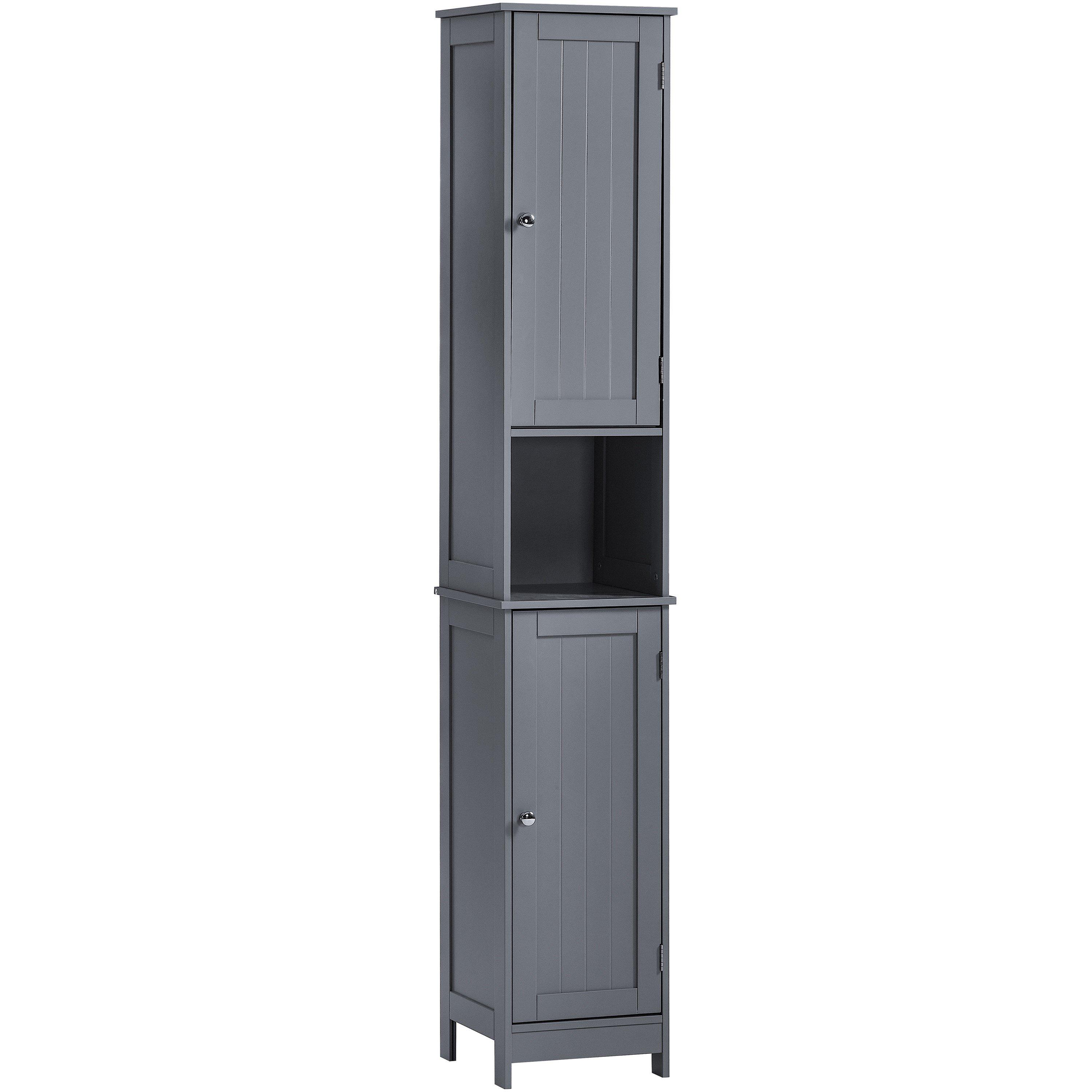 Grey - Lassic - Bath Vida Priano 2 Door Tall Cabinet - 9