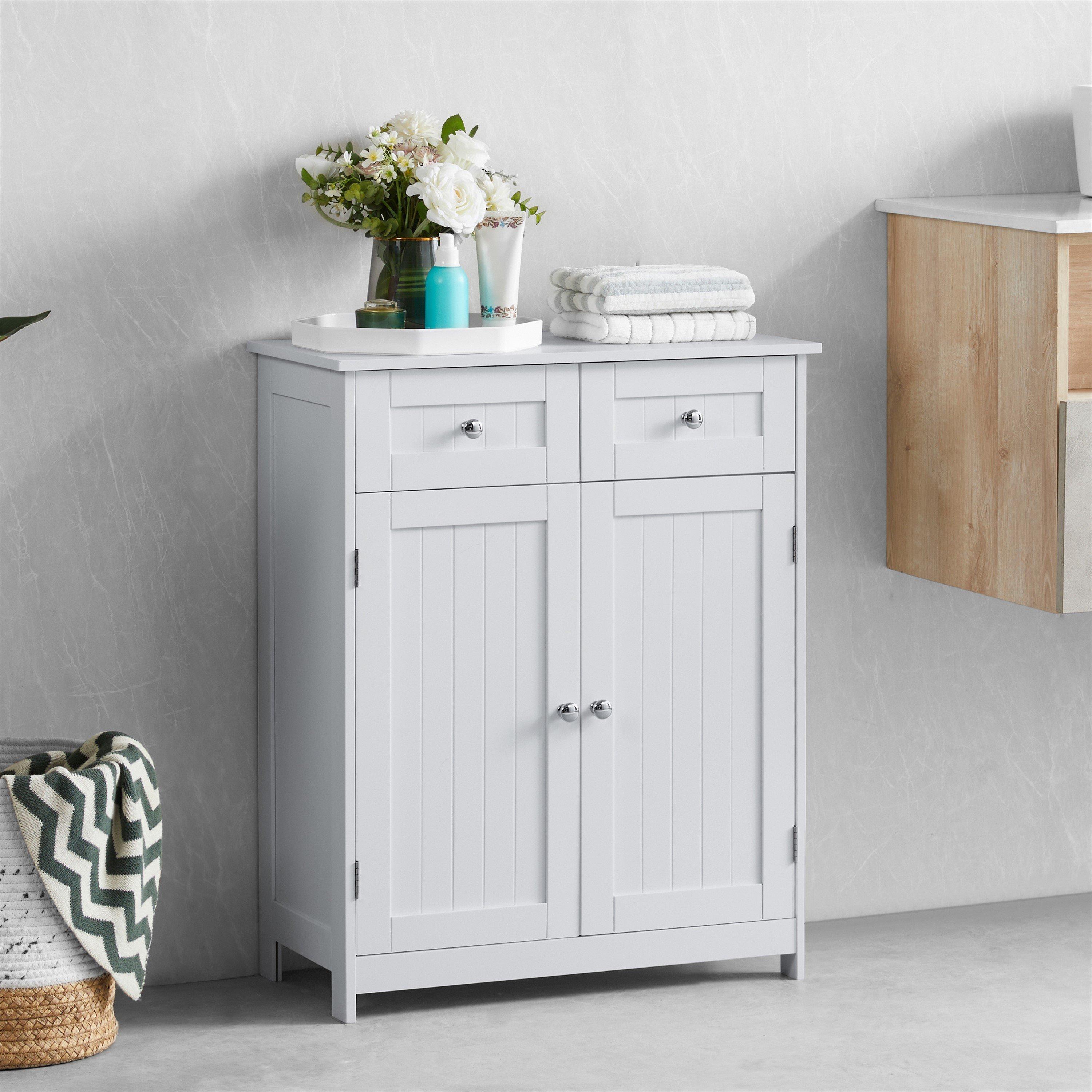 White - Lassic - Priano 2 Drawer 2 Door Freestanding Cabinet - 1