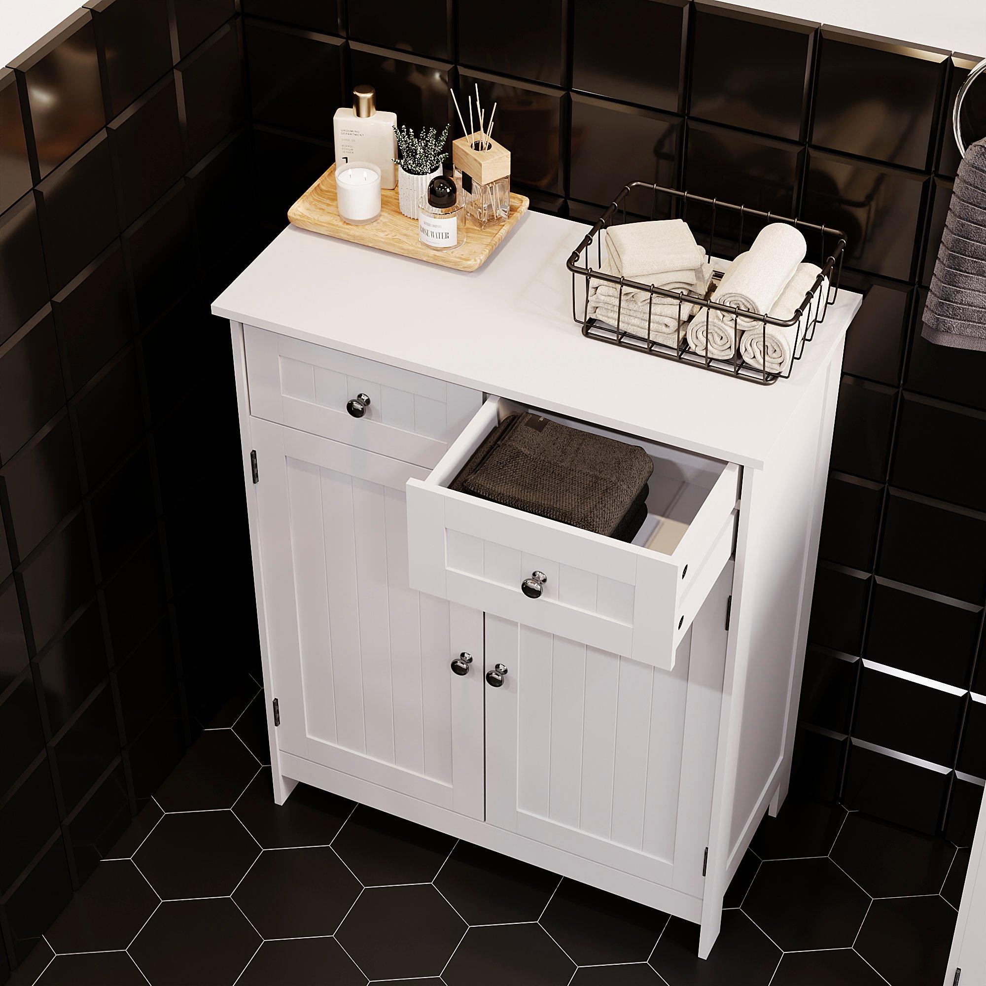 White - Lassic - Priano 2 Drawer 2 Door Freestanding Cabinet - 5