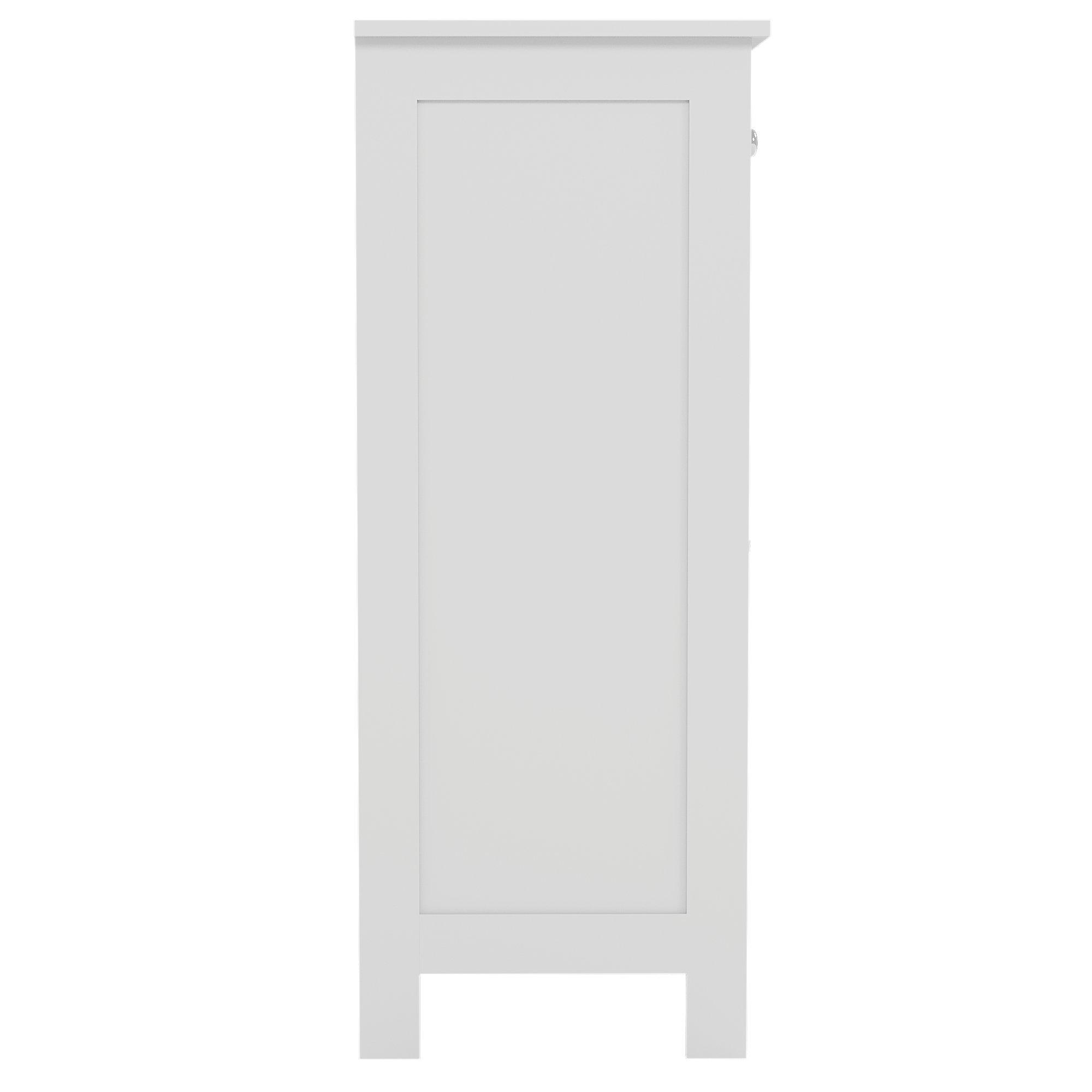 White - Lassic - Priano 2 Drawer 2 Door Freestanding Cabinet - 9