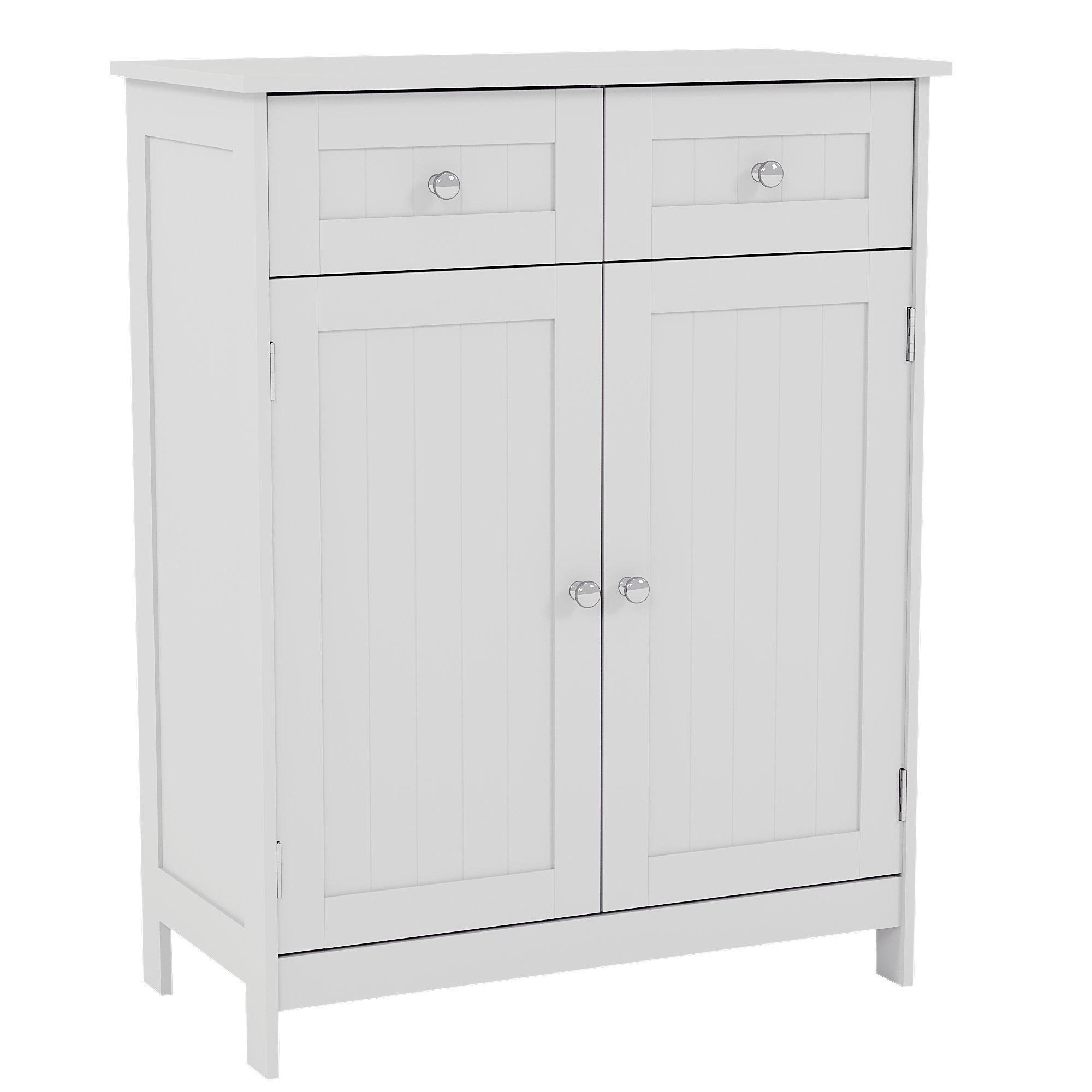 White - Lassic - Priano 2 Drawer 2 Door Freestanding Cabinet - 10