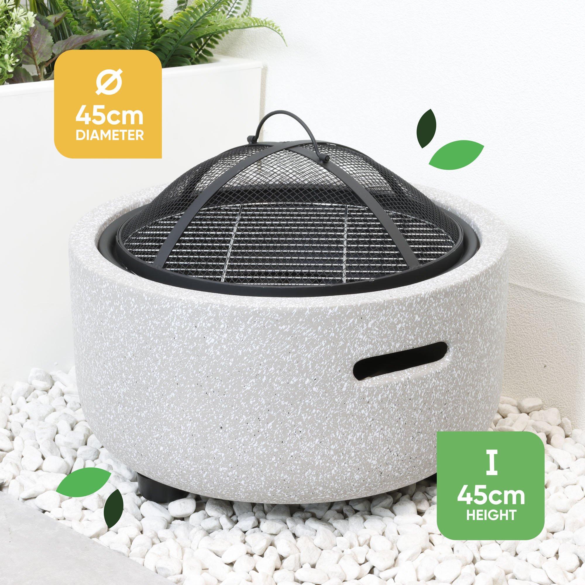 Cream - Streetwize - MGO Garden Firepit & BBQ - 2