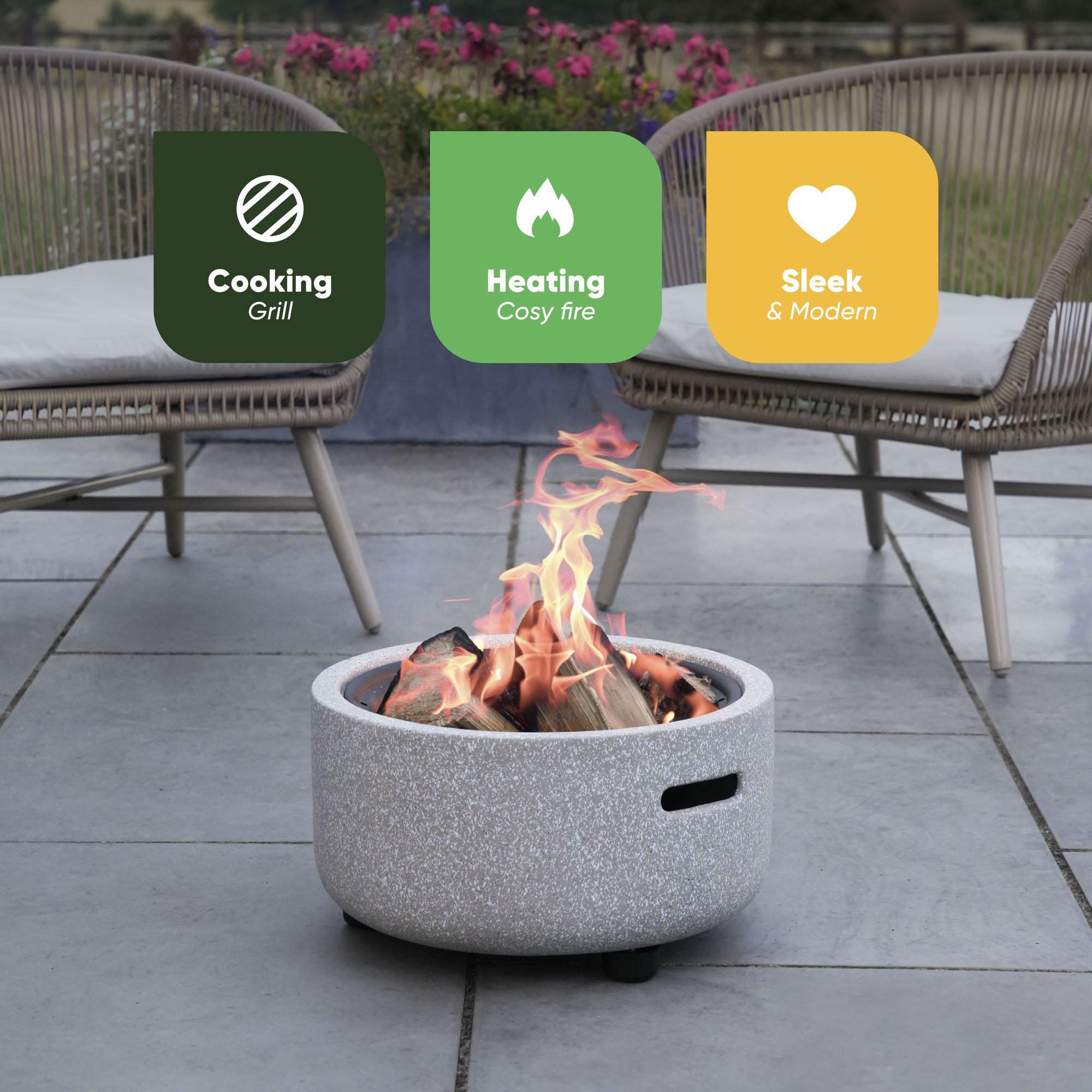 Cream - Streetwize - MGO Garden Firepit & BBQ - 3