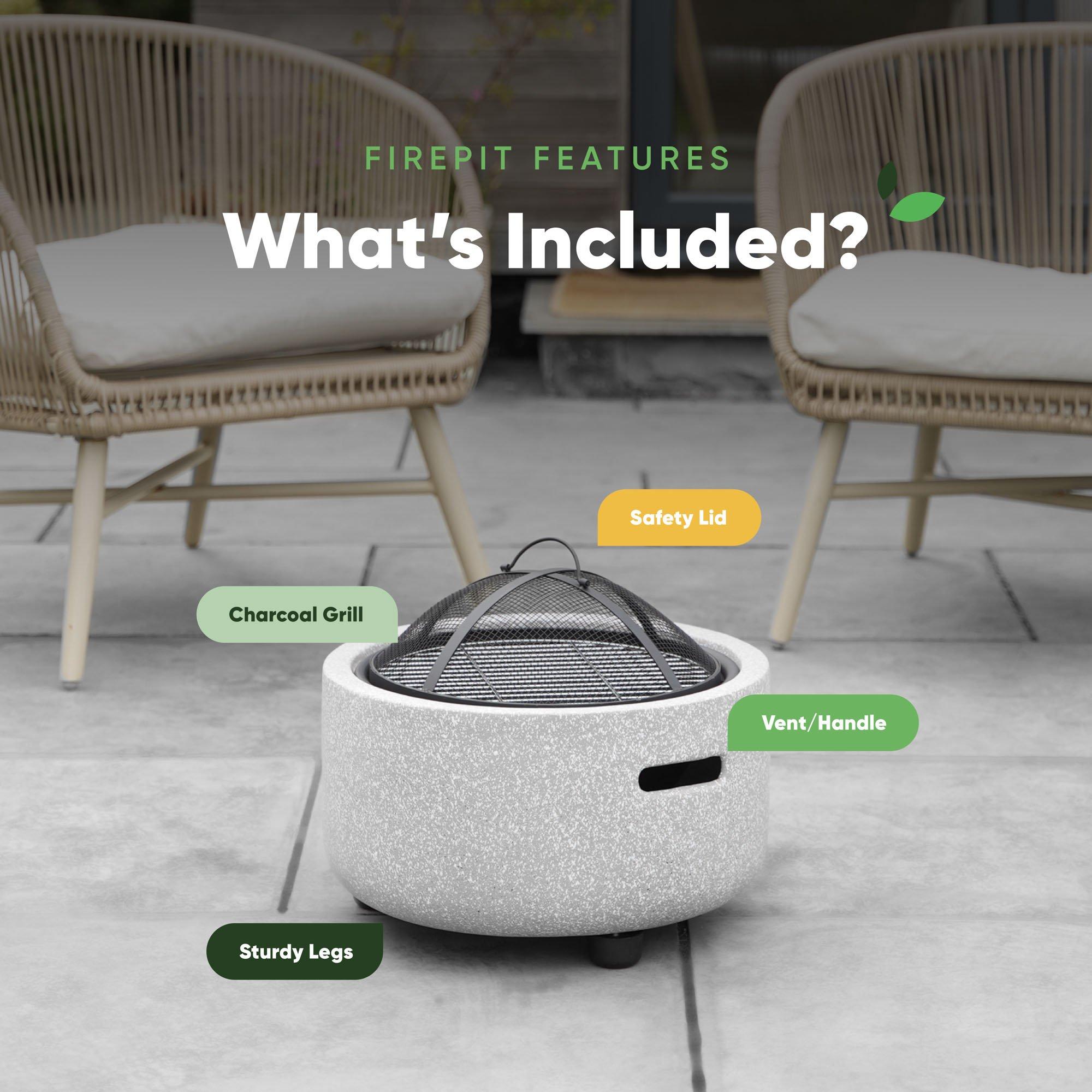 Cream - Streetwize - MGO Garden Firepit & BBQ - 5